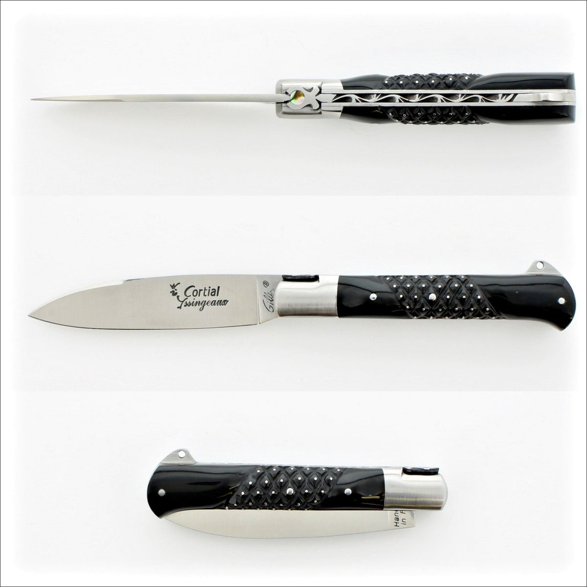 Yssingeaux Classic Pocket Knife - Studded Black Horn