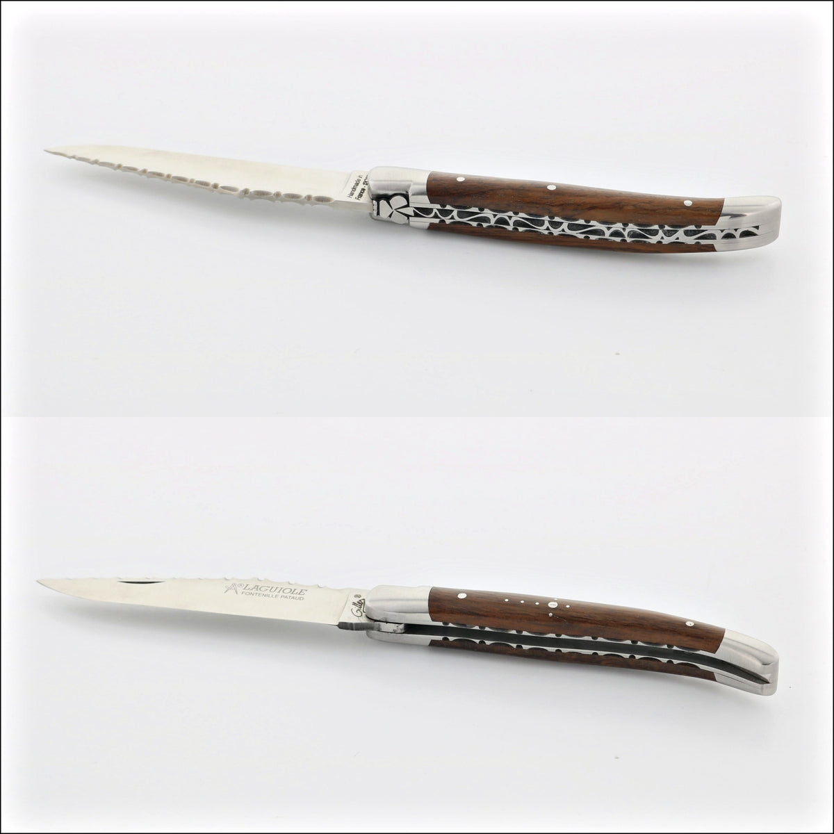Laguiole Le Pocket Guilloche Ironwood Handle-Laguiole Imports
