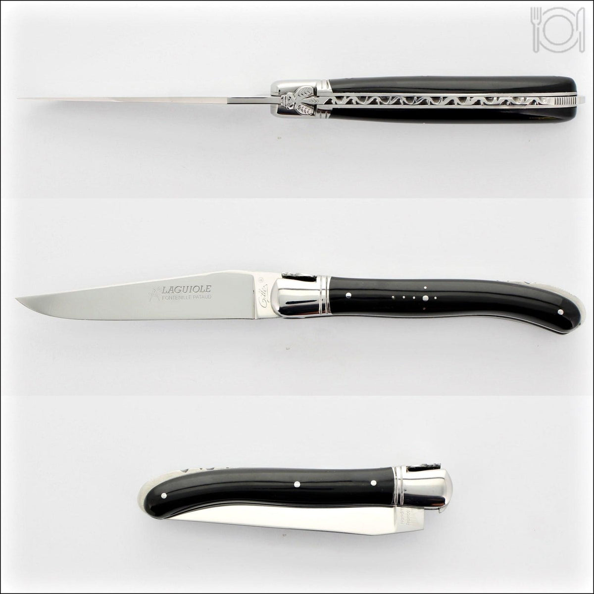 Laguiole 12 cm Nature Classic Black Horn Tip