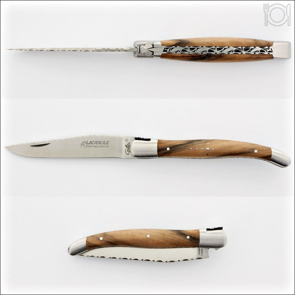 Laguiole Traditional Knife 12 cm Guilloche Walnut