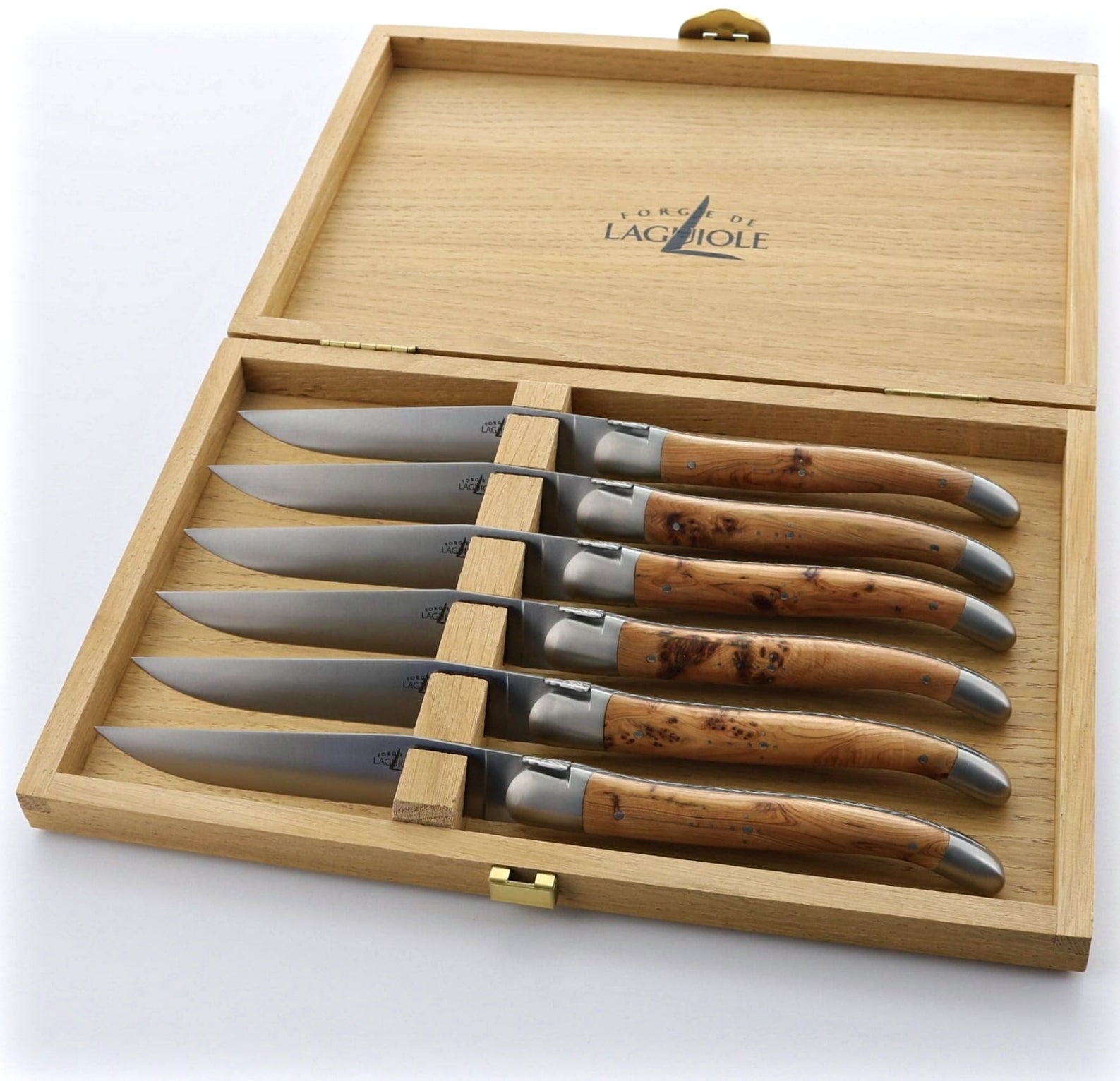 Forge de Laguiole Steak Knife Storage Box For Set of 6 - Light Oak