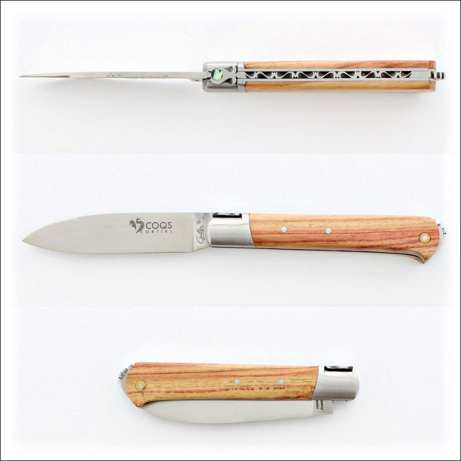 5 Coqs Pocket Knife - Rosewood & Mother of Pearl Inlay