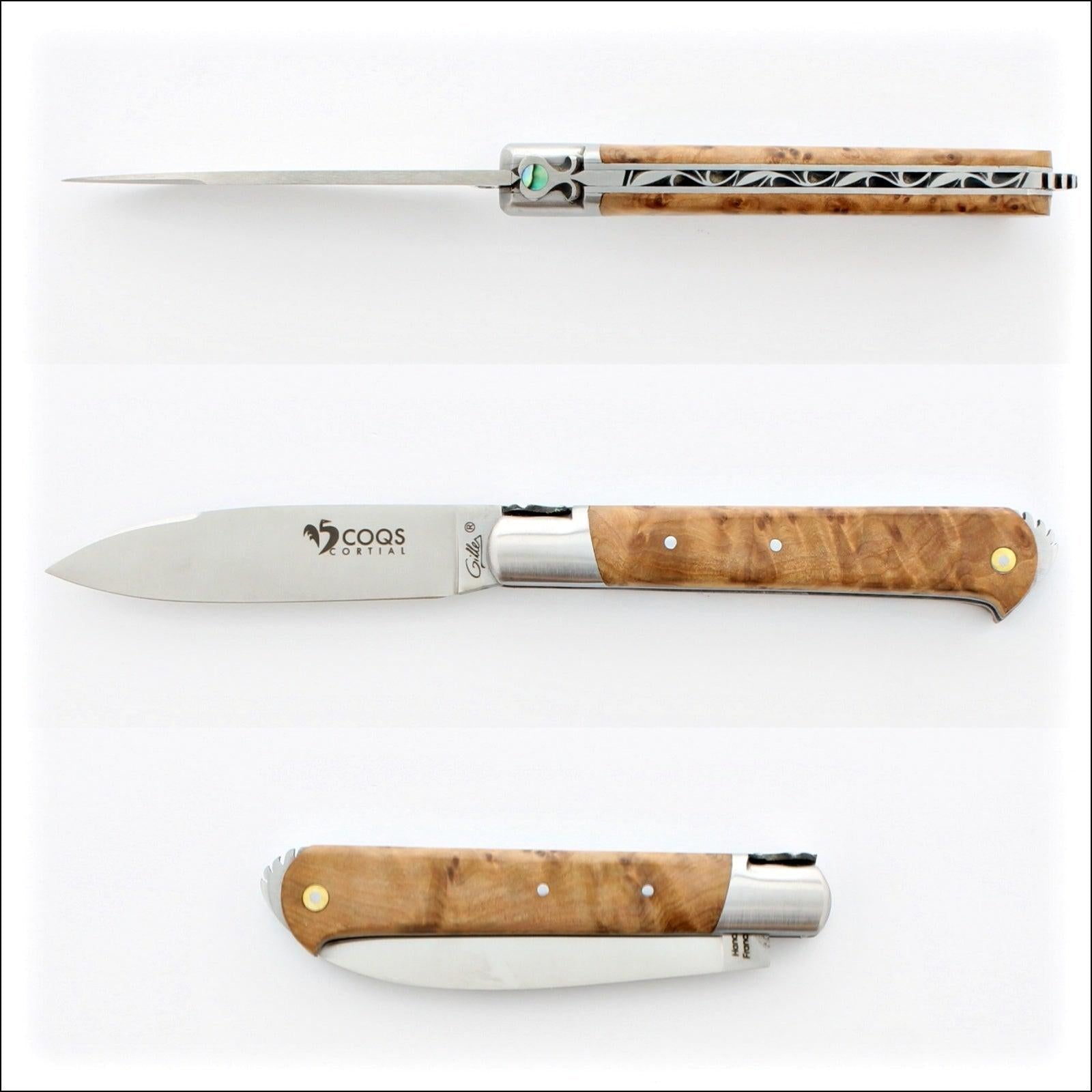 5 Coqs Pocket Knife - Thuya & Mother of Pearl Inlay