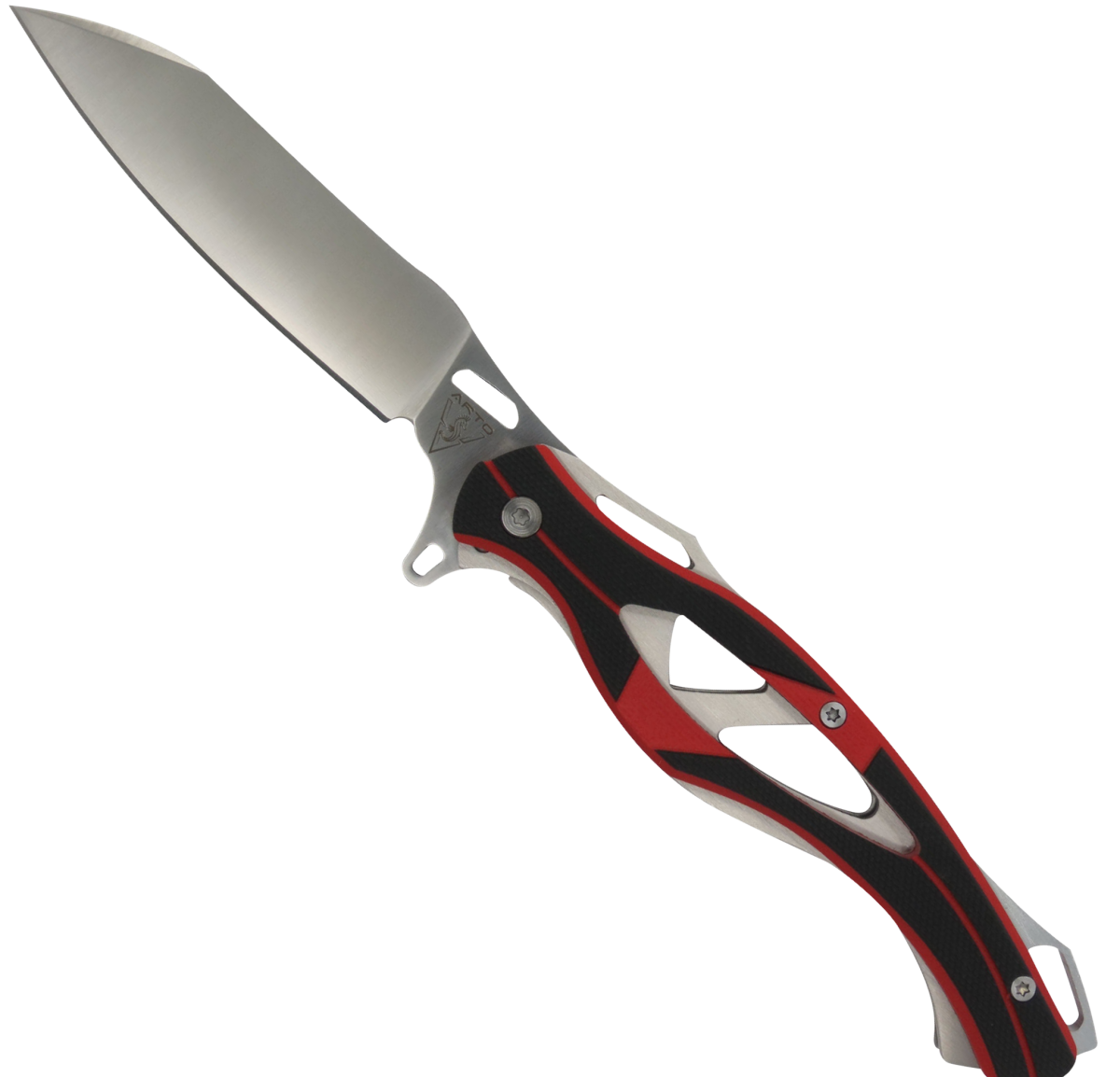 AR1890 Black &amp; Red G10 Handle Flipper Knife-Linerlock