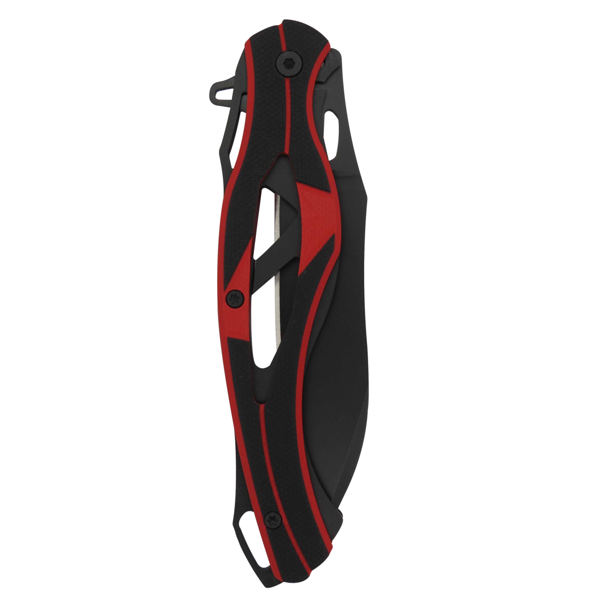 AR1890 Titanium Black &amp; Red G10 Handle Flipper Knife-Linerlock
