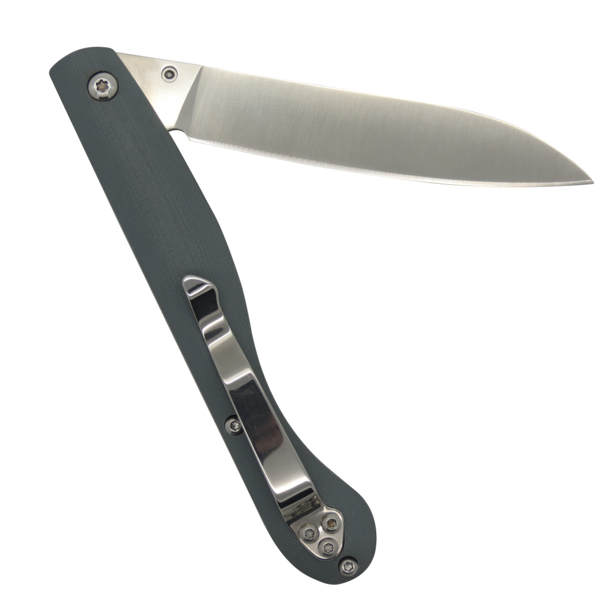 Aurillac Gray G10 Handle Linerlock Folding Knife-Linerlock