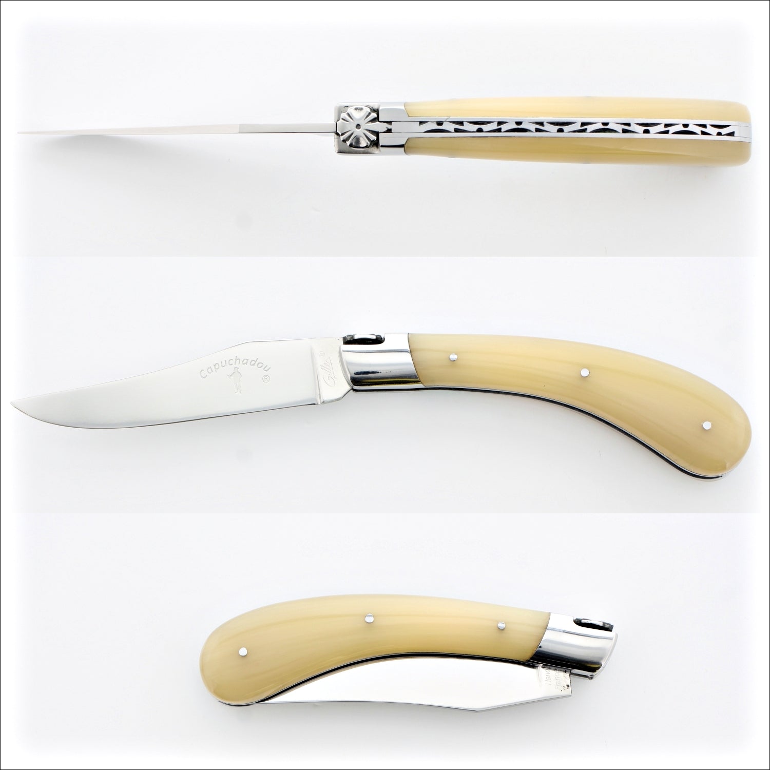 Capuchadou 12 cm Classic Folding Knife - Horn Tip