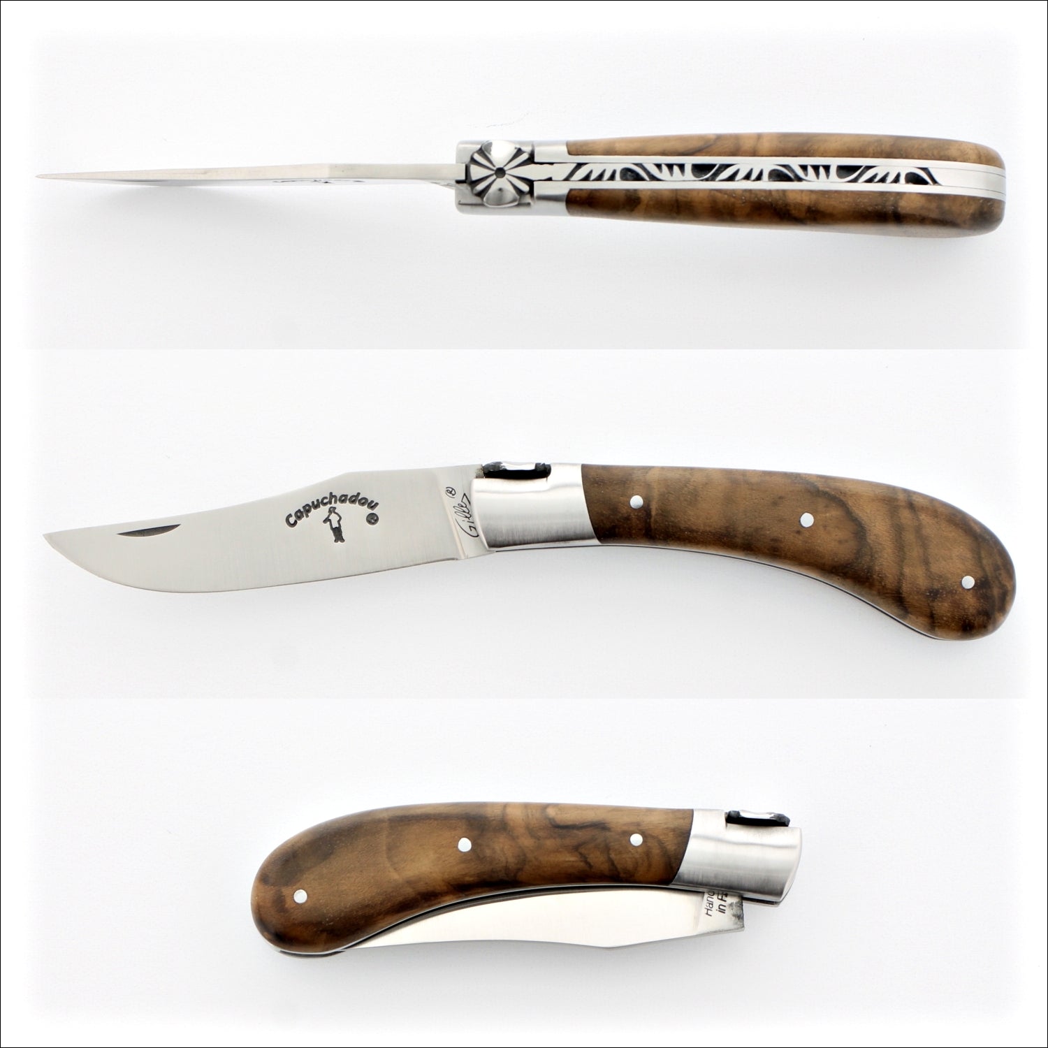 Capuchadou® 10 cm Classic Folding Knife Burled Walnut
