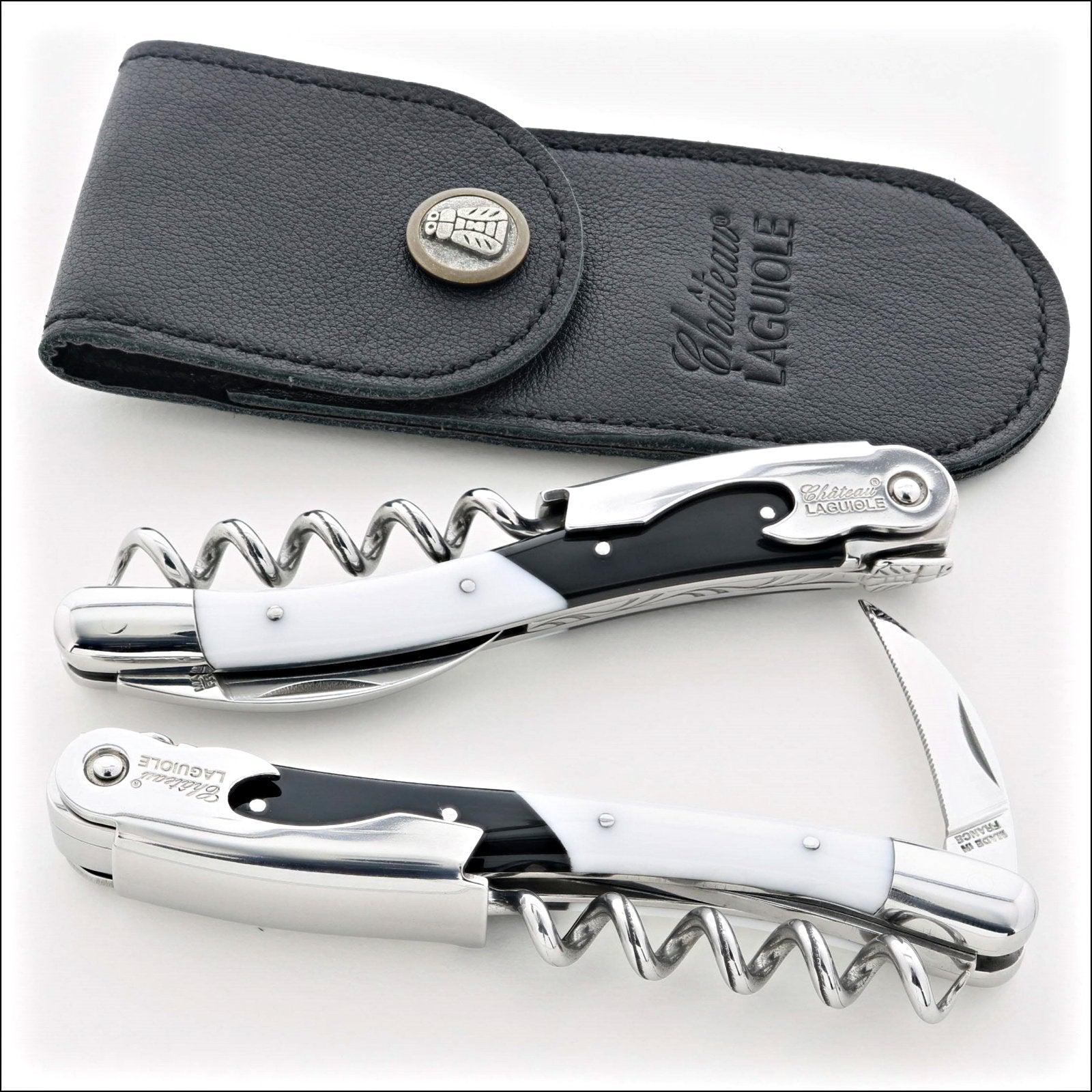 Chateau Laguiole Classic Black & White Corkscrew (2020 Version)-Waiter Corkscrew