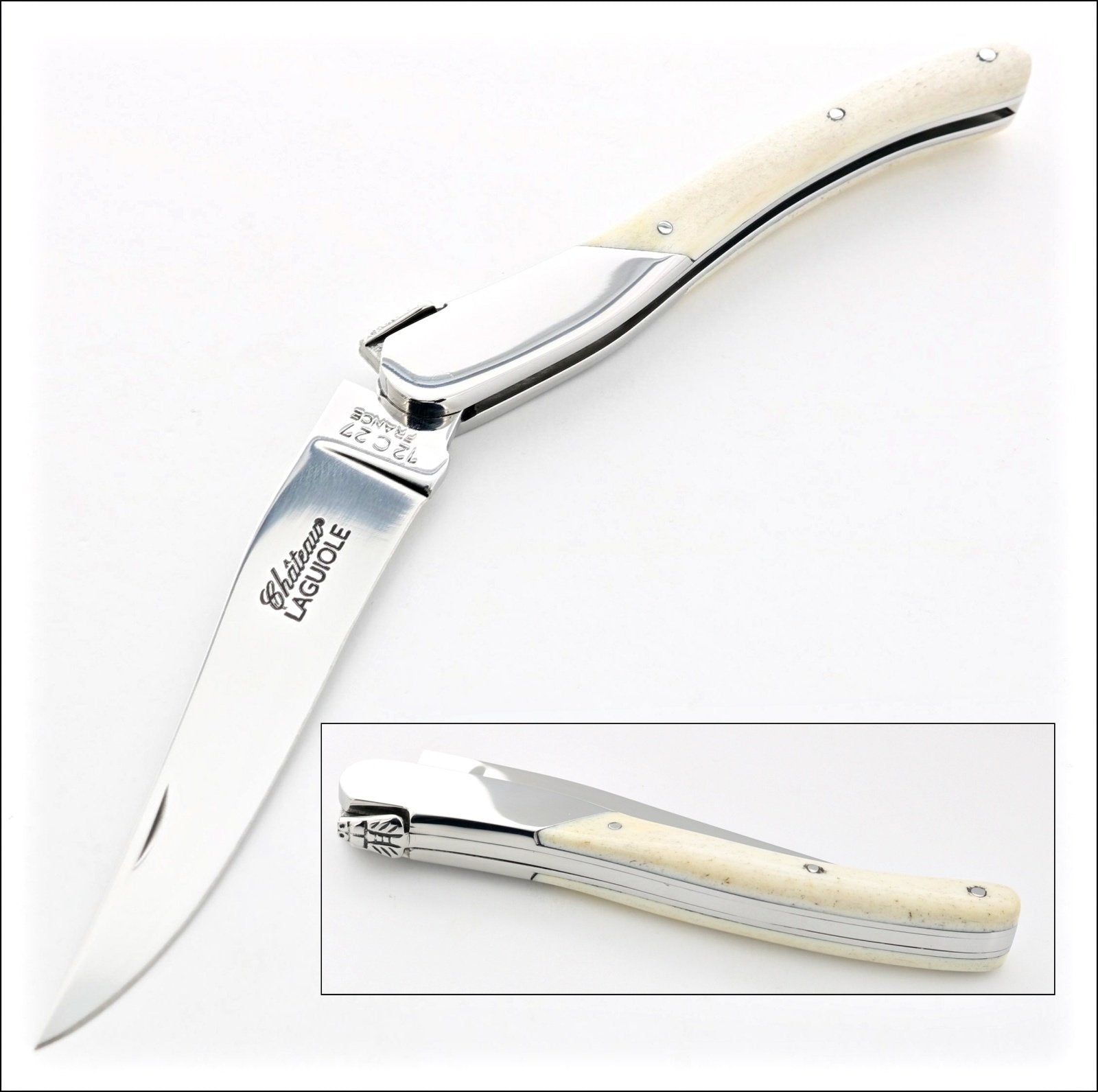 Chateau Laguiole Grand Cru Pocket Knife Bone Handle-POCKET KNIFE