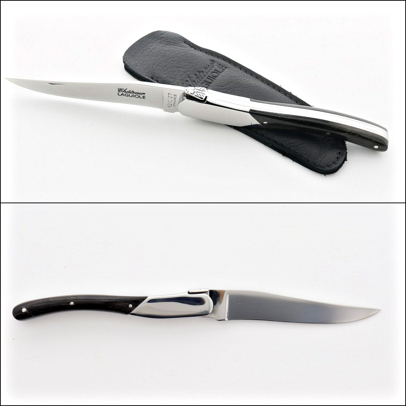 Chateau Laguiole Grand Cru Pocket Knife Dark Horn Tip-POCKET KNIFE