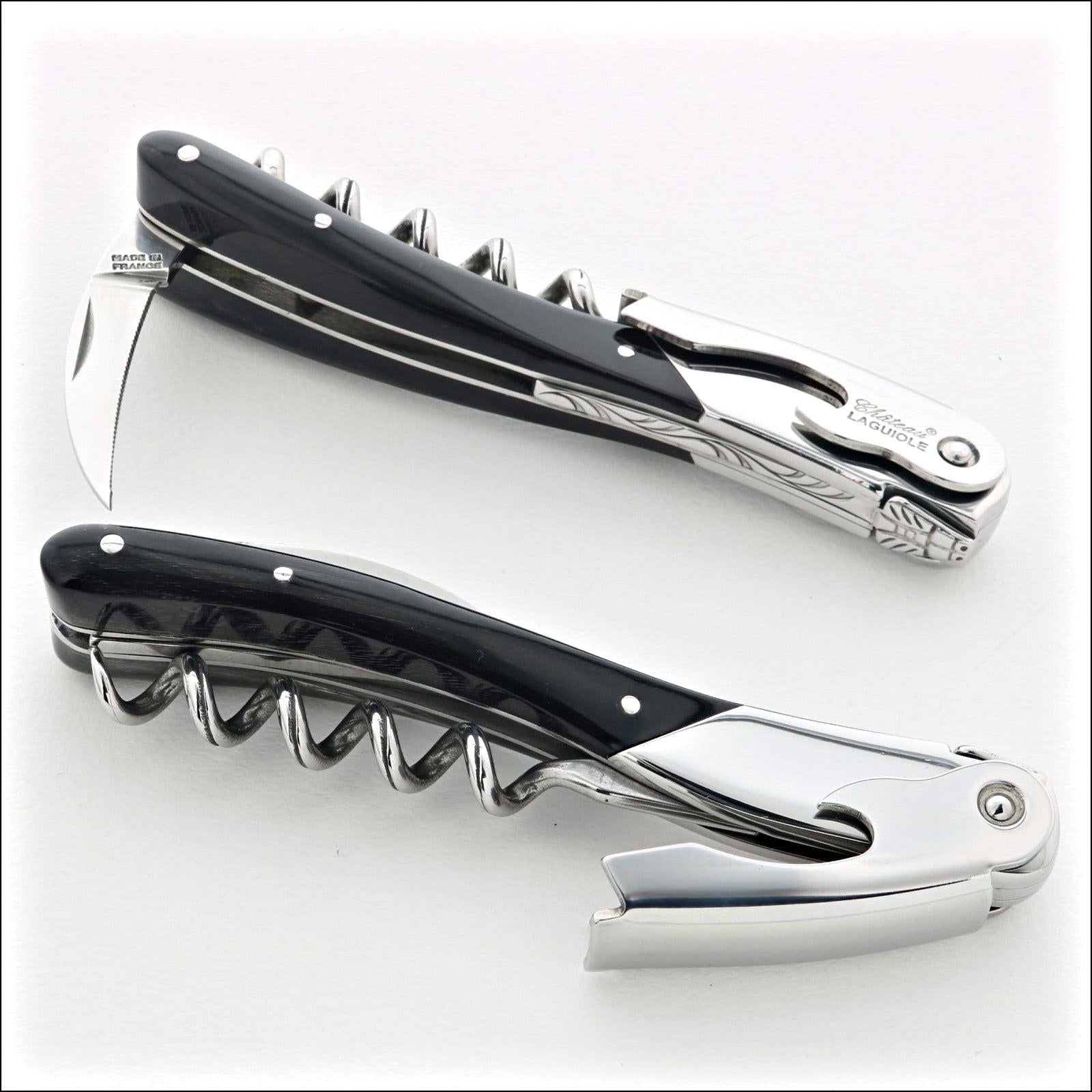 Chateau Laguiole Melchior Black Horn Tip Handle