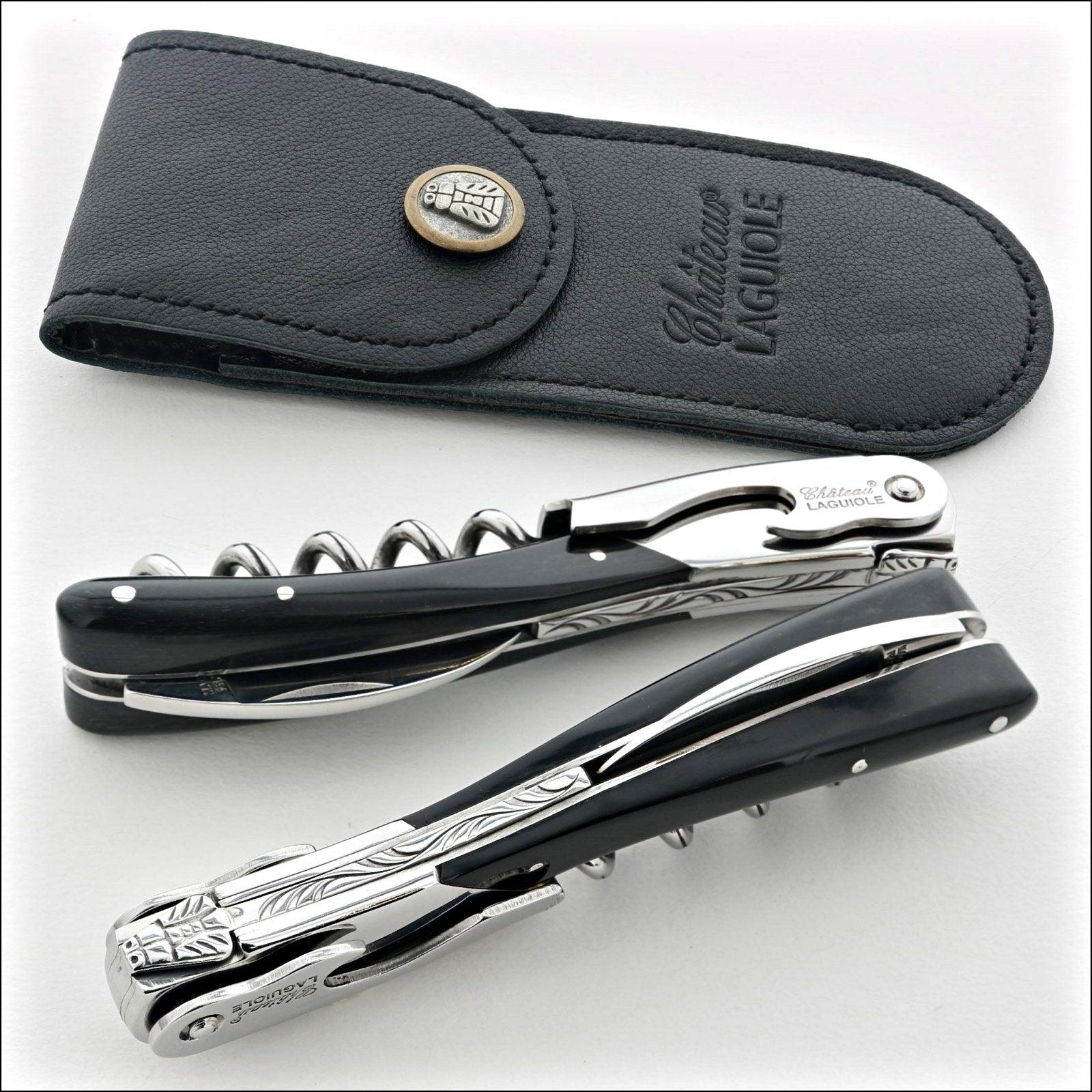 Chateau Laguiole Melchior Black Horn Tip Handle