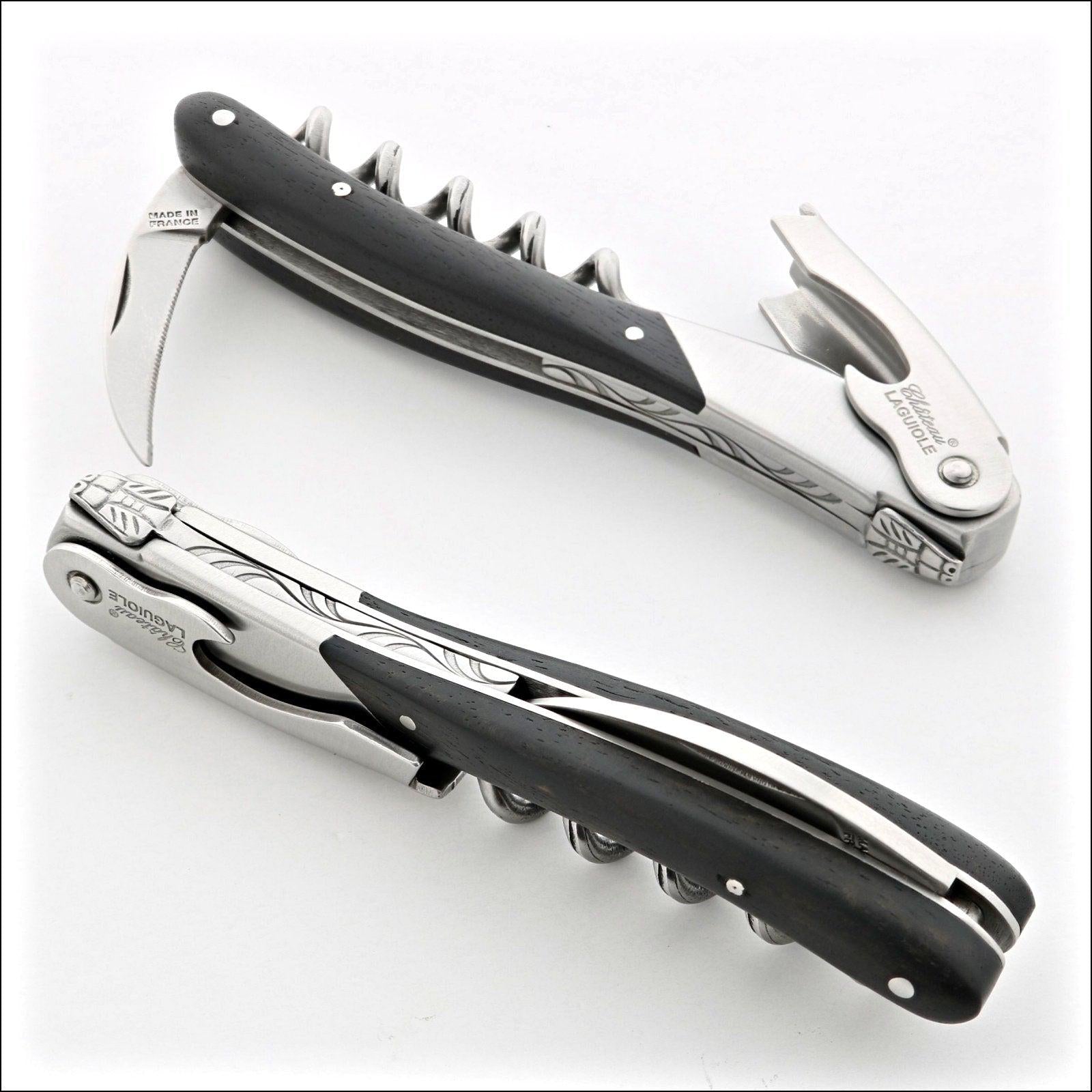 Chateau Laguiole Melchior Ebony Handle-Waiter Corkscrew