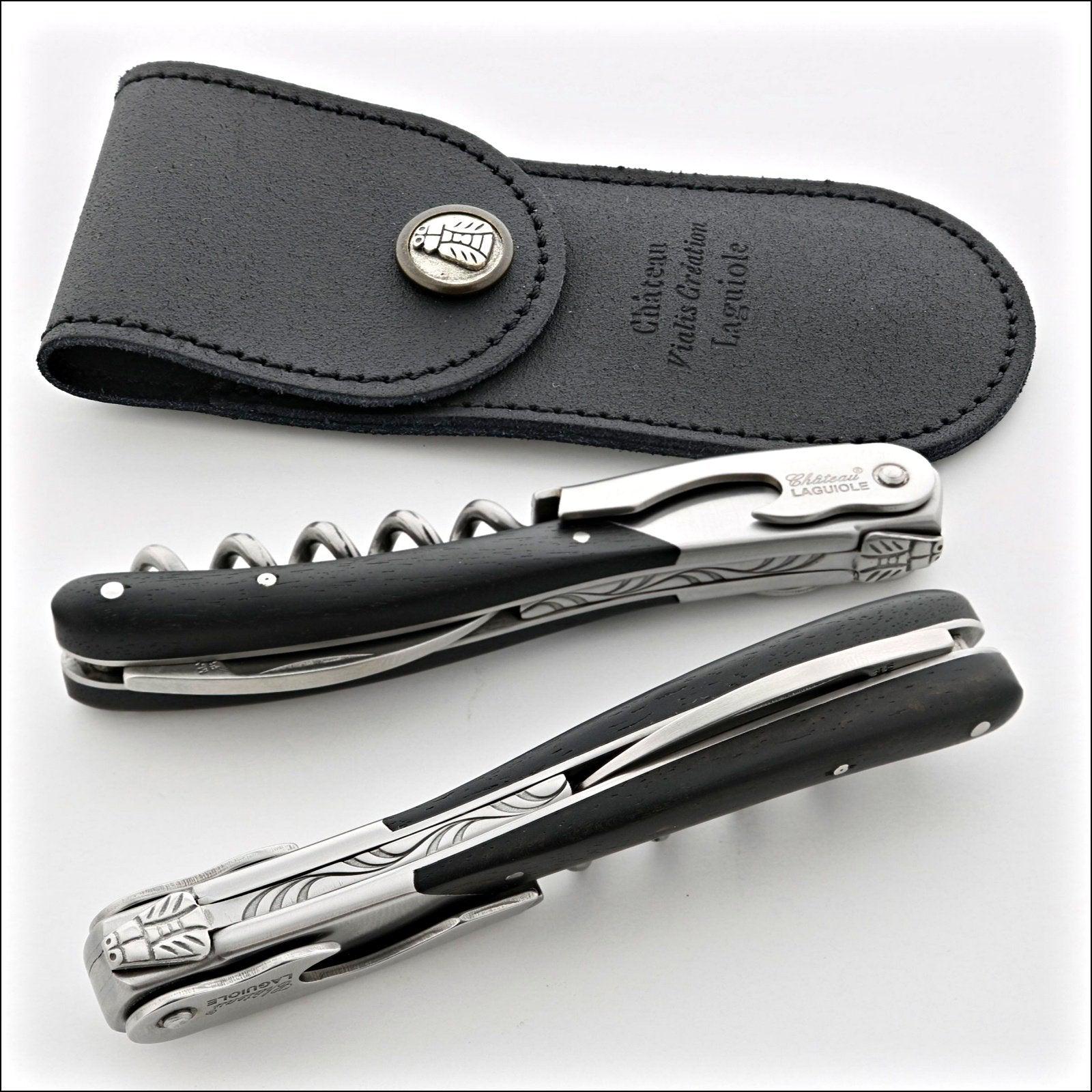Chateau Laguiole Melchior Ebony Handle-Waiter Corkscrew