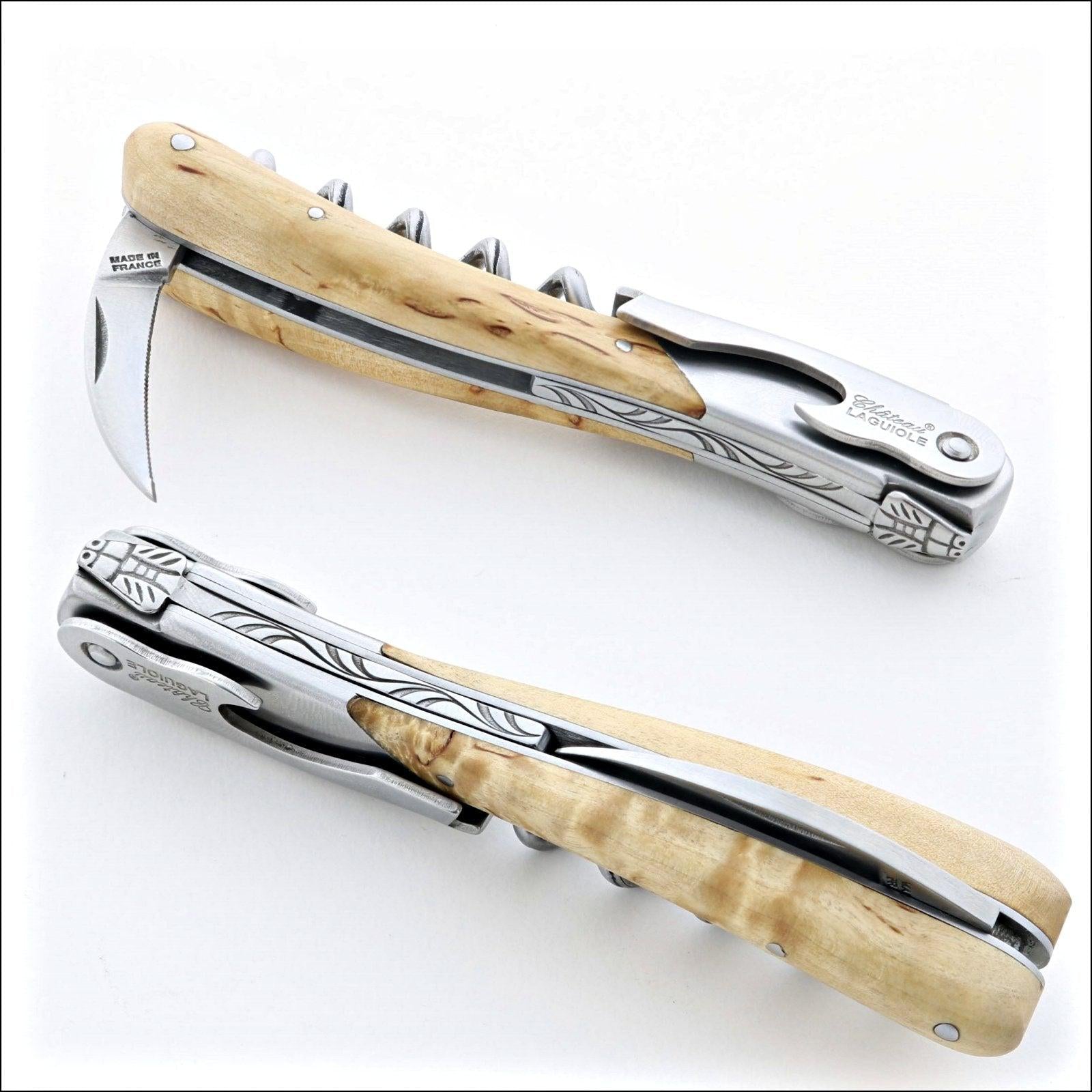 Chateau Laguiole Melchior Karelian Birch Handle-Waiter Corkscrew
