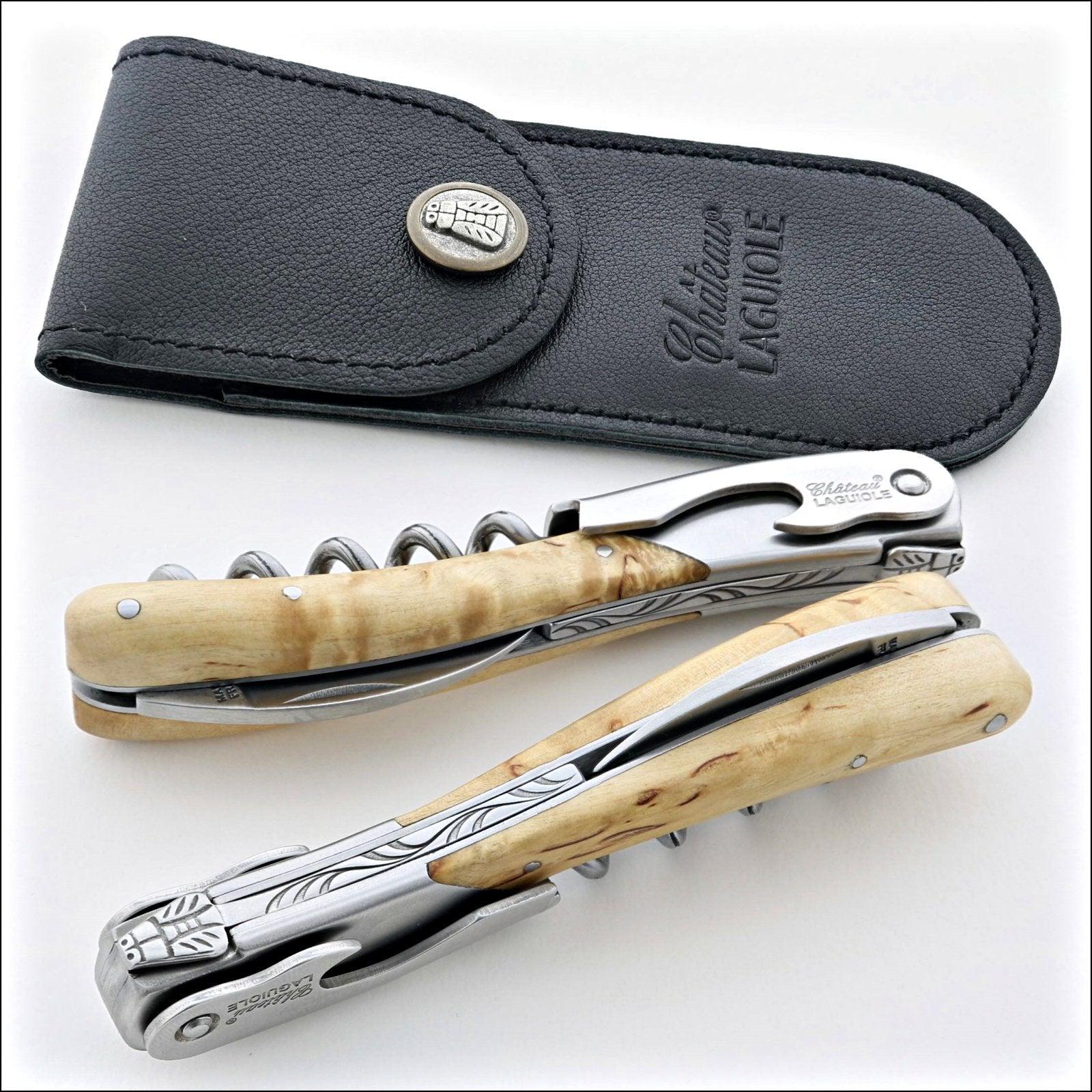 Chateau Laguiole Melchior Karelian Birch Handle-Waiter Corkscrew