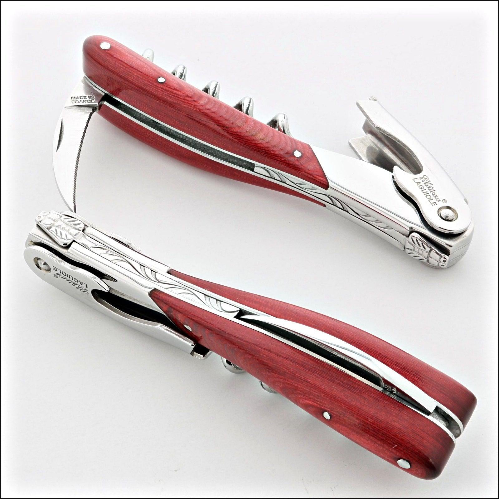 Chateau Laguiole Melchior Red Stamina Handle-Waiter Corkscrew