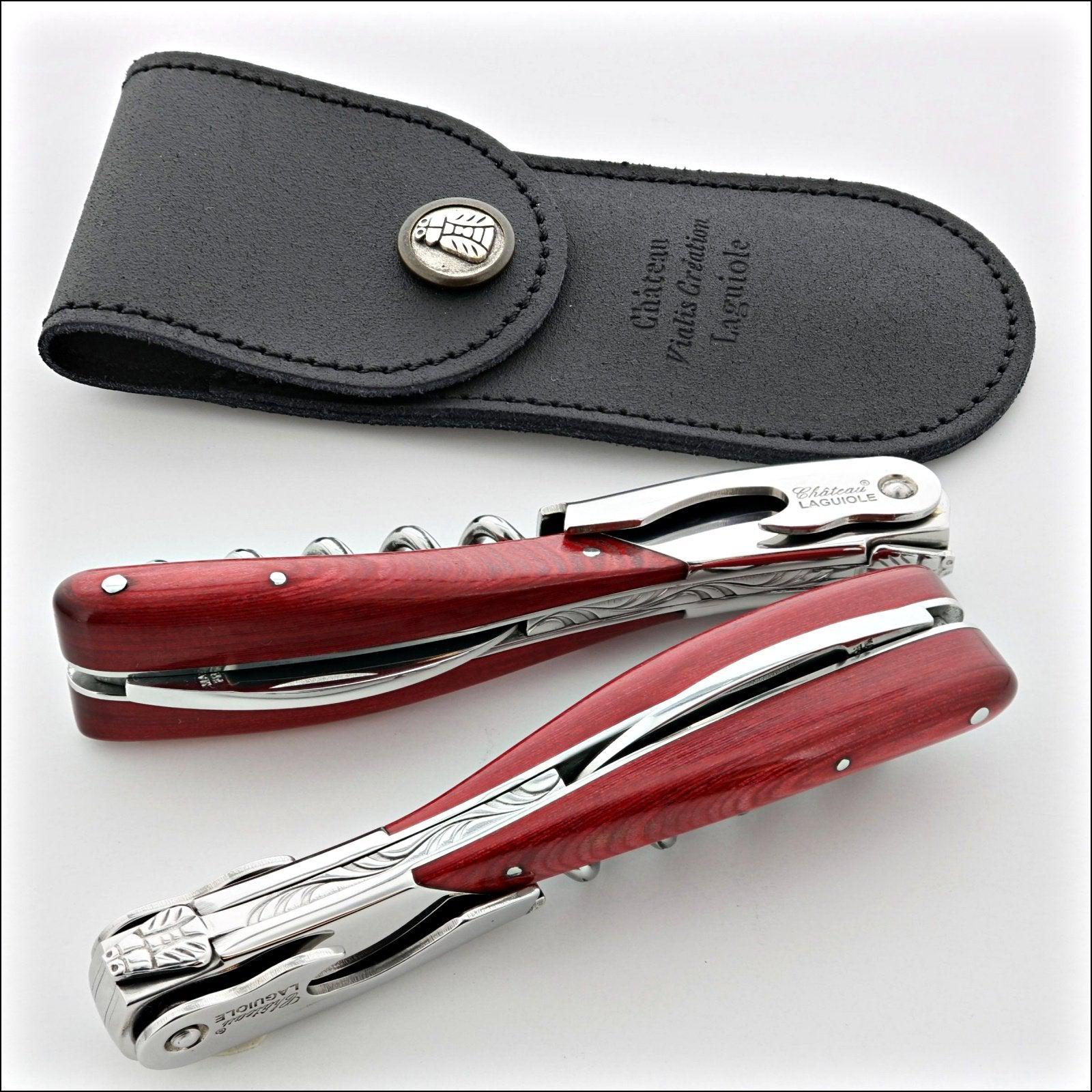 Chateau Laguiole Melchior Red Stamina Handle-Waiter Corkscrew