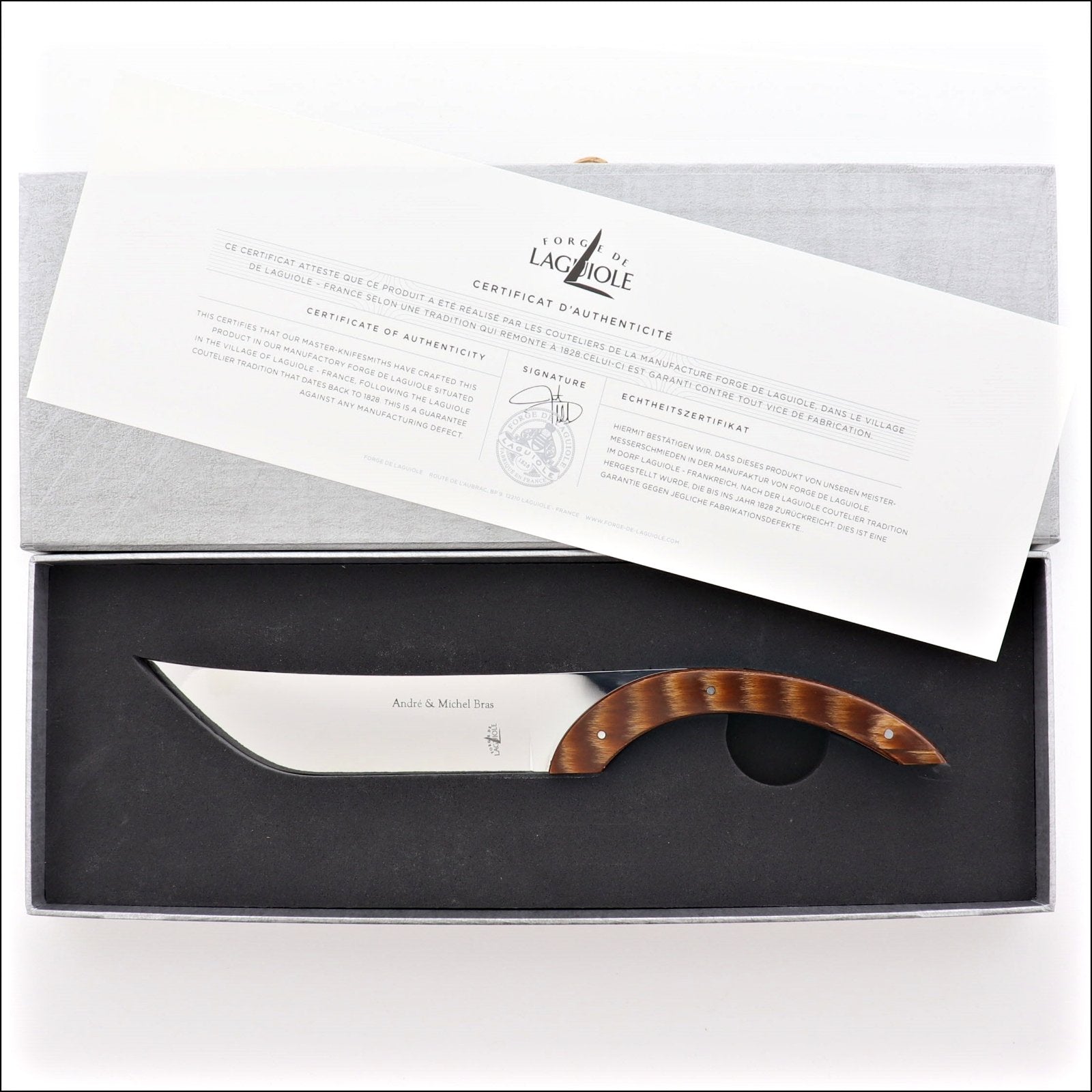 Cheese knife Michel and André Bras by Forge de Laguiole