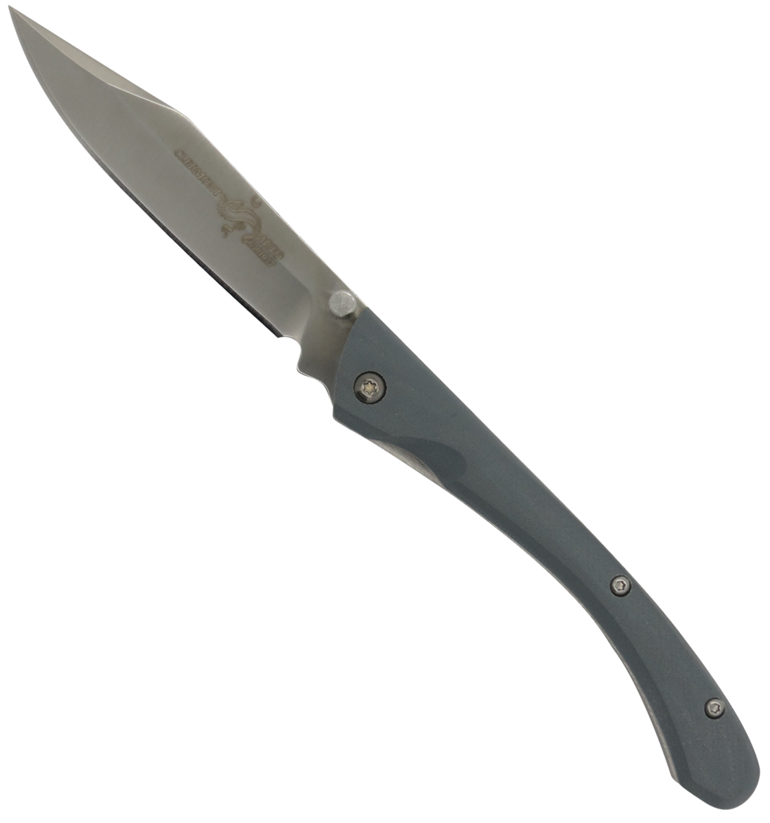Clermont Gray G10 Handle Linerlock Folding Knife-Linerlock