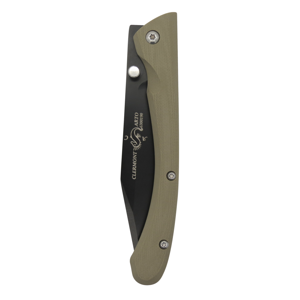 Clermont Titanium Desert G10 Handle Linerlock Folding Knife-Linerlock