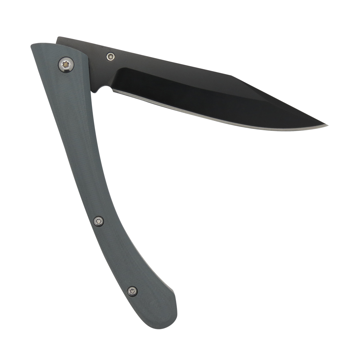 Clermont Titanium Gray G10 Handle Linerlock Folding Knife-Linerlock
