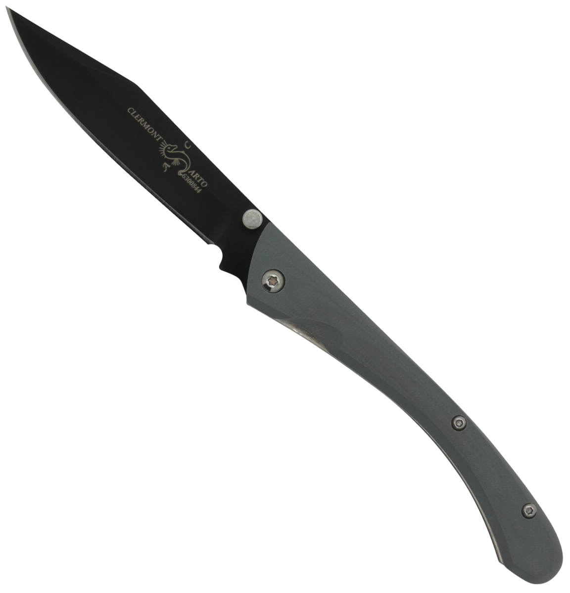 Clermont Titanium Gray G10 Handle Linerlock Folding Knife-Linerlock