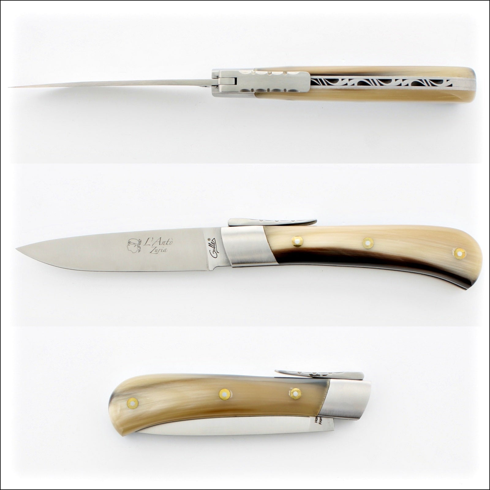 Corsican L' Antò Pocket Knife Horn Tip