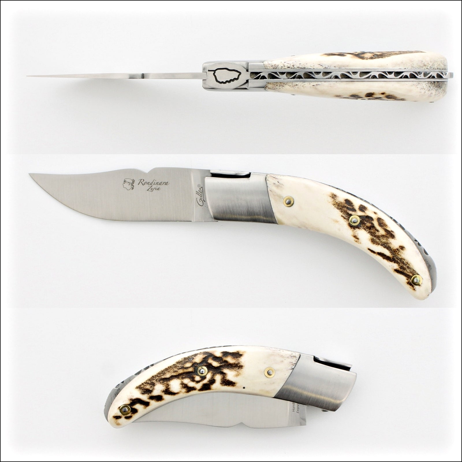 Corsican Rondinara Folding Knife - Deer Stag Handle
