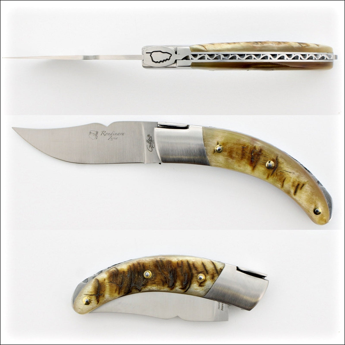 Corsican Rondinara Folding Knife - Ram Horn Tip