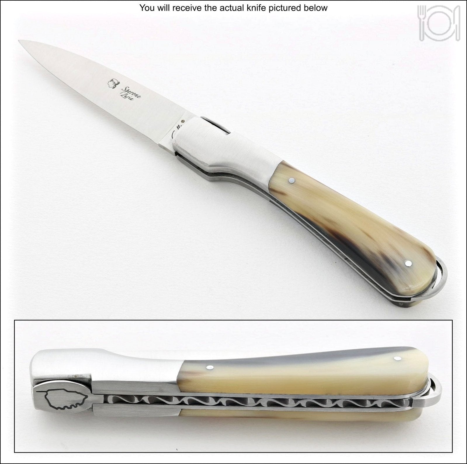 Corsican Sperone Pocket Knife Flamed Horn Tip