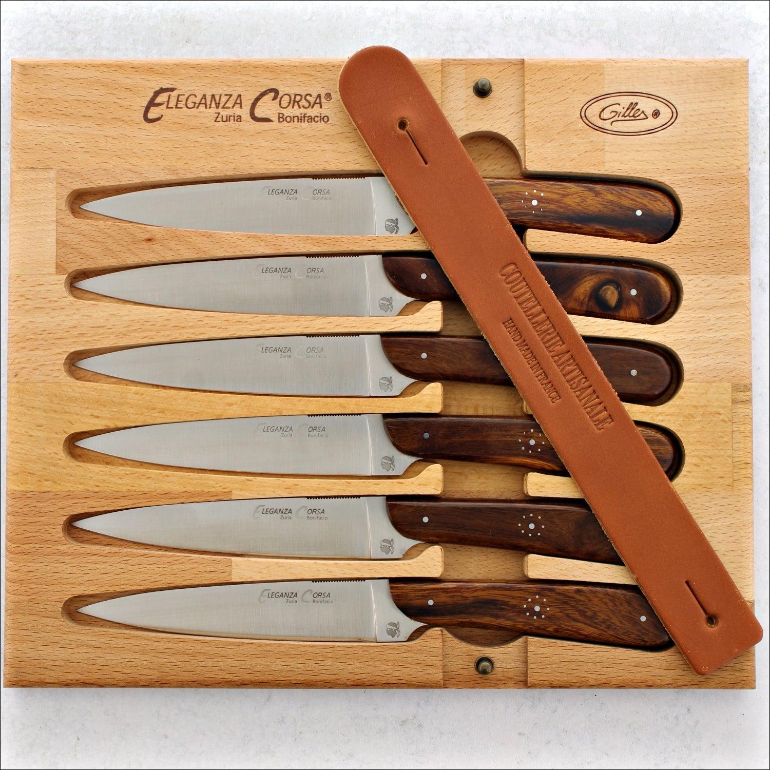 Laguiole Ivory Mini Cheese Set in Brown Box (Cutter, Spreader, Fork Tipped  Knife) in Brown Box (Set of 3)
