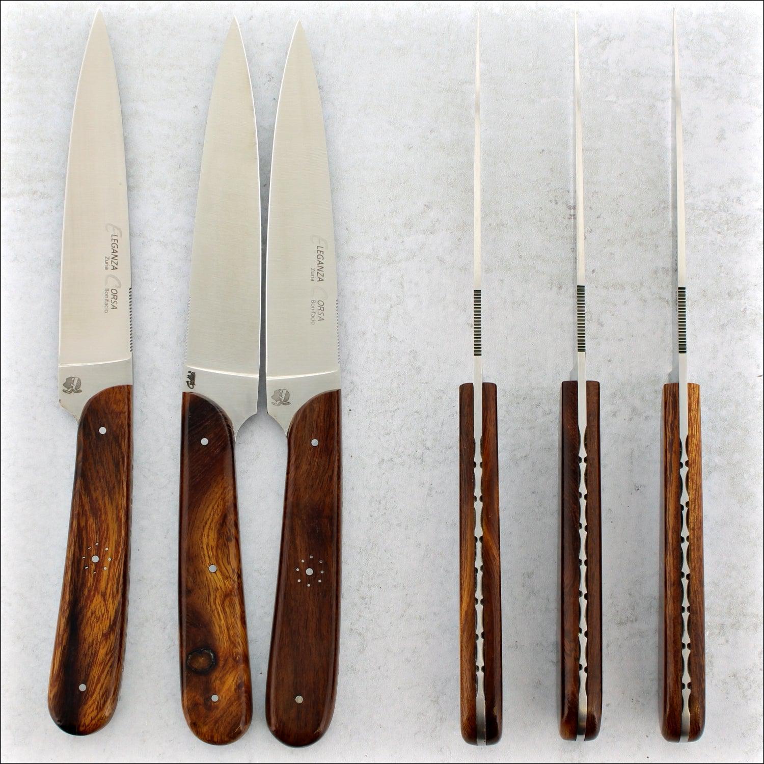 Eleganza Corsa Steak Knives - Desert Ironwood - Set of 6 - Laguiole Imports