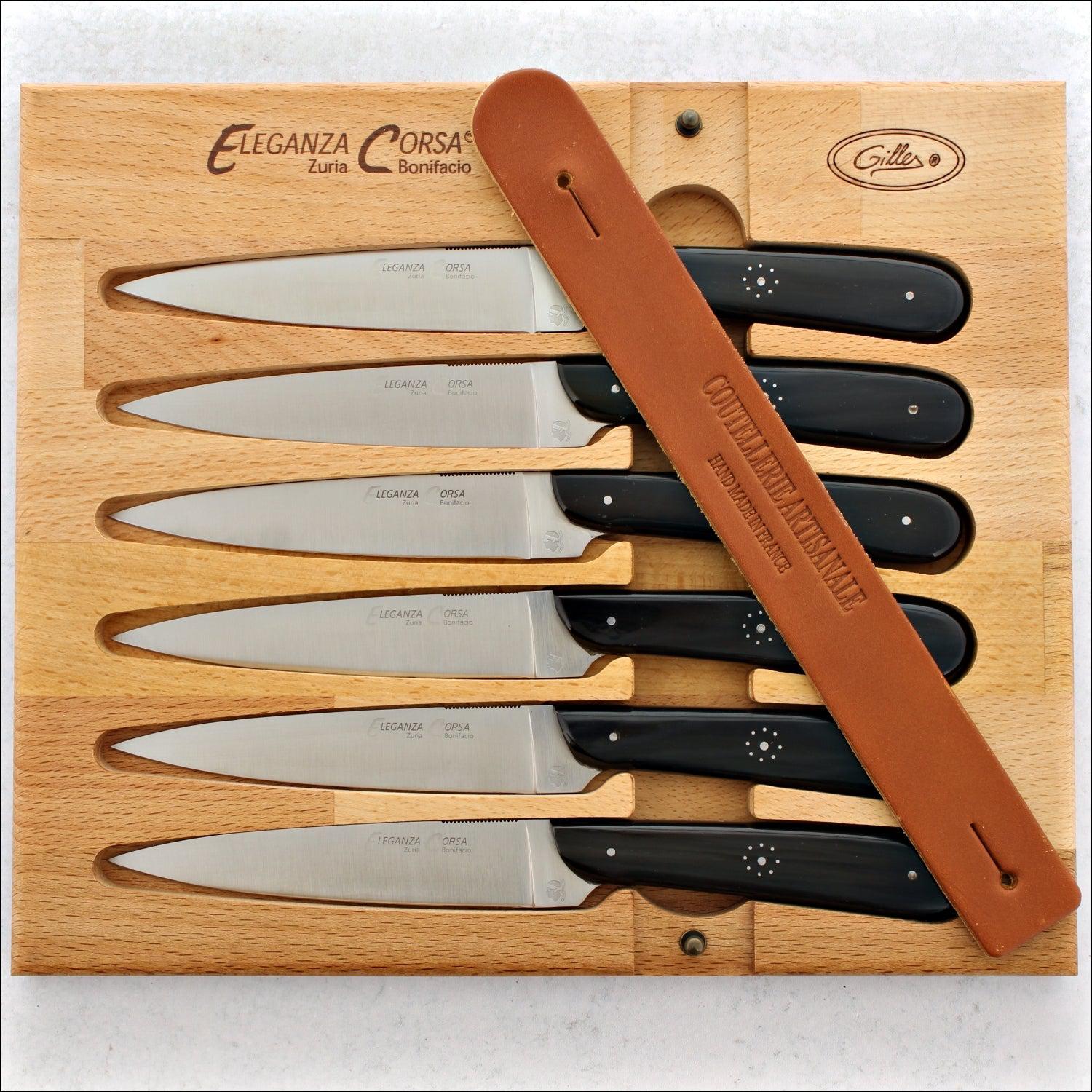 Eleganza Corsa Steak Knives - Ebony - Set of 6