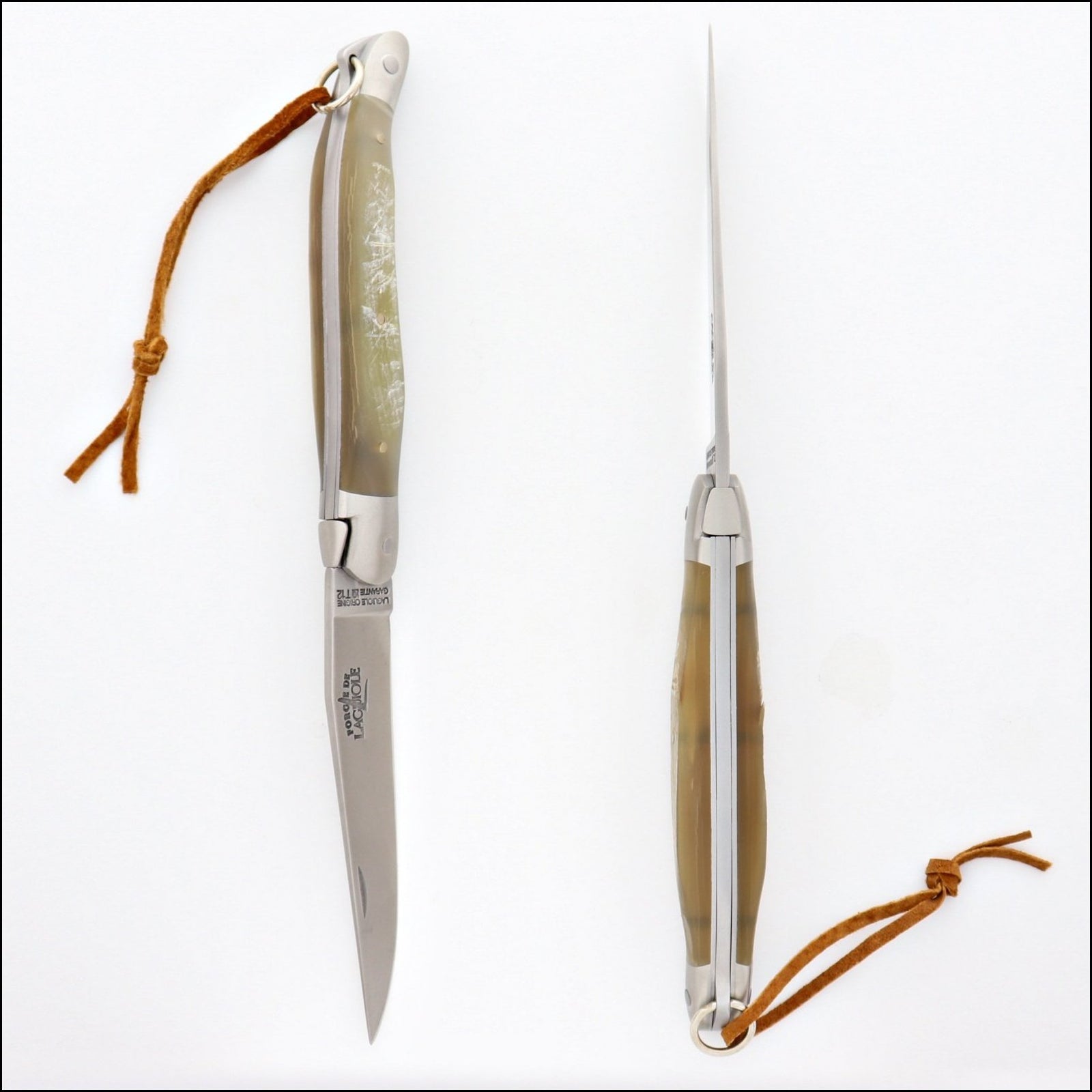 Forge de Laguiole 11 cm Aubrac Cattle Horn Tip-POCKET KNIFE