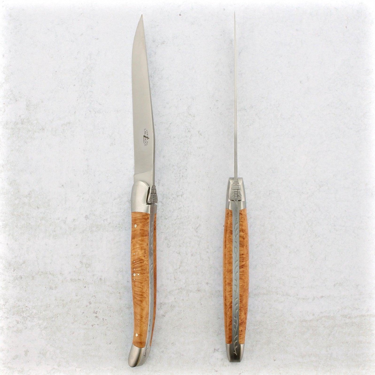 Forge de Laguiole Briarwood Steak Knives - Brushed