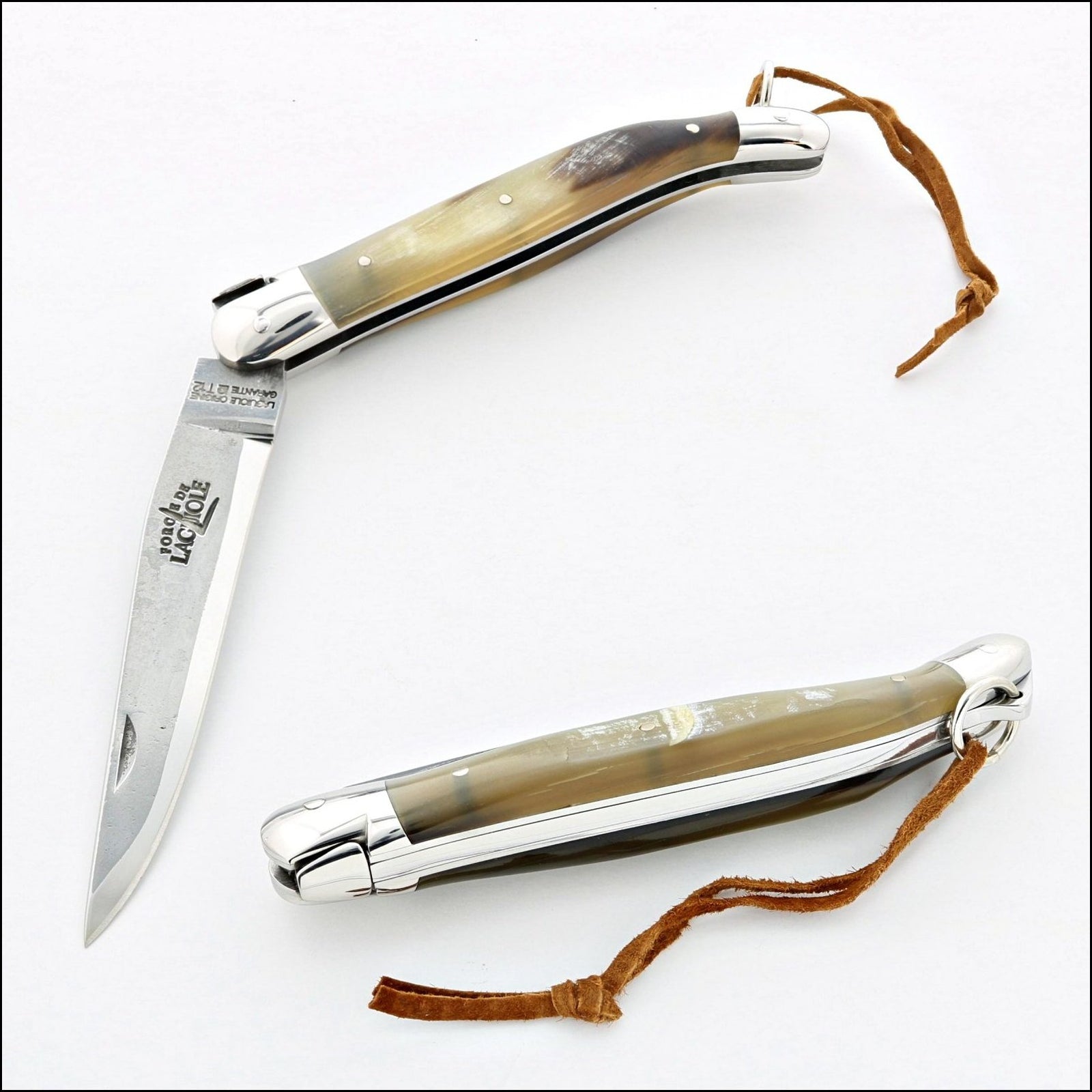 Forge de Laguiole Brut de Forge 11 cm Aubrac Cattle Horn Tip-POCKET KNIFE