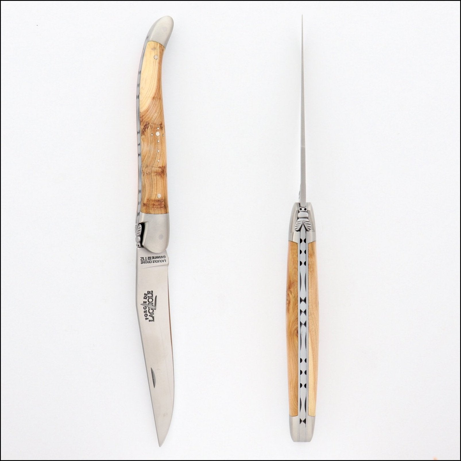 Forge de Laguiole Carvé 12 cm Juniper Handle-POCKET KNIFE