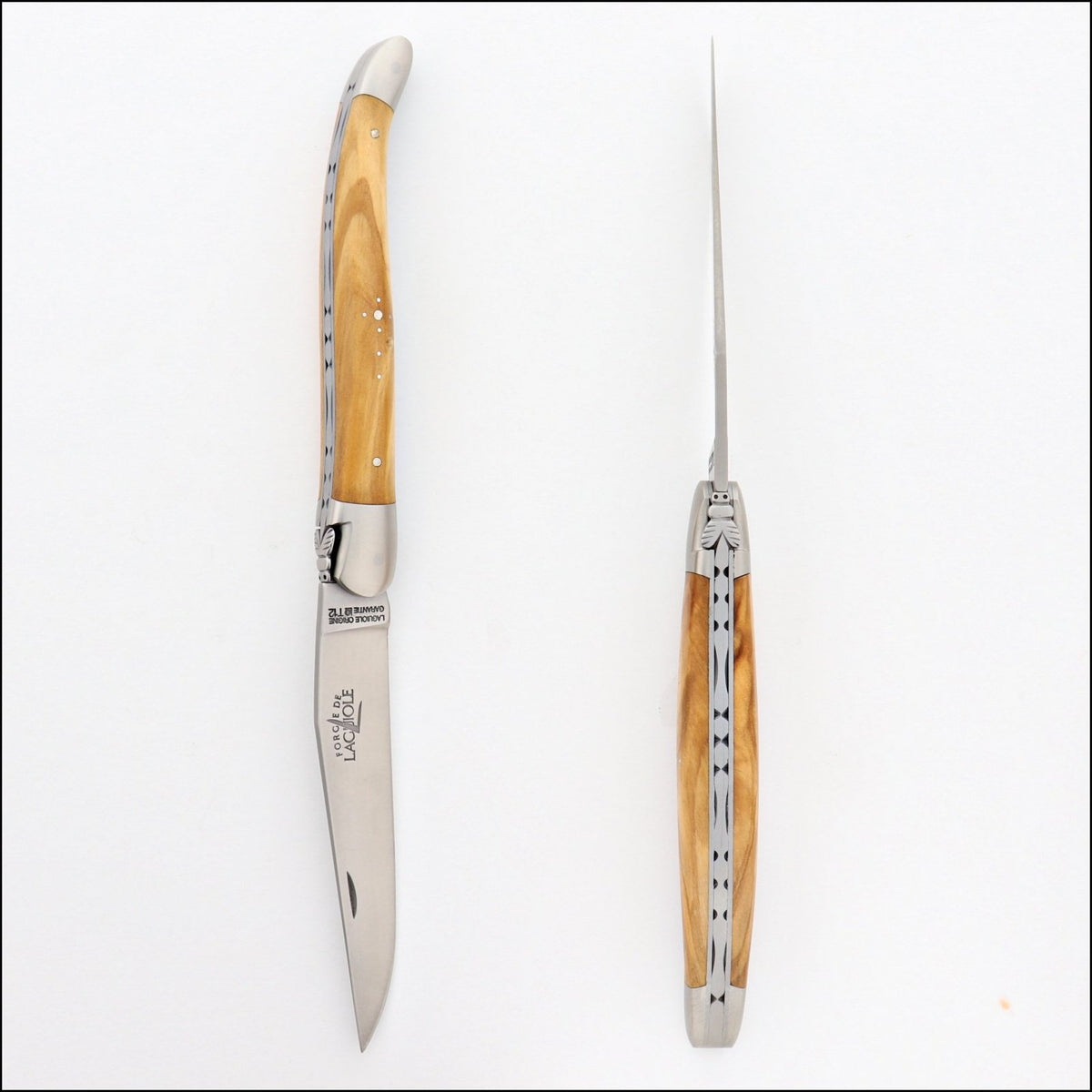 Forge de Laguiole Carvé 12 cm Olive Wood-POCKET KNIFE