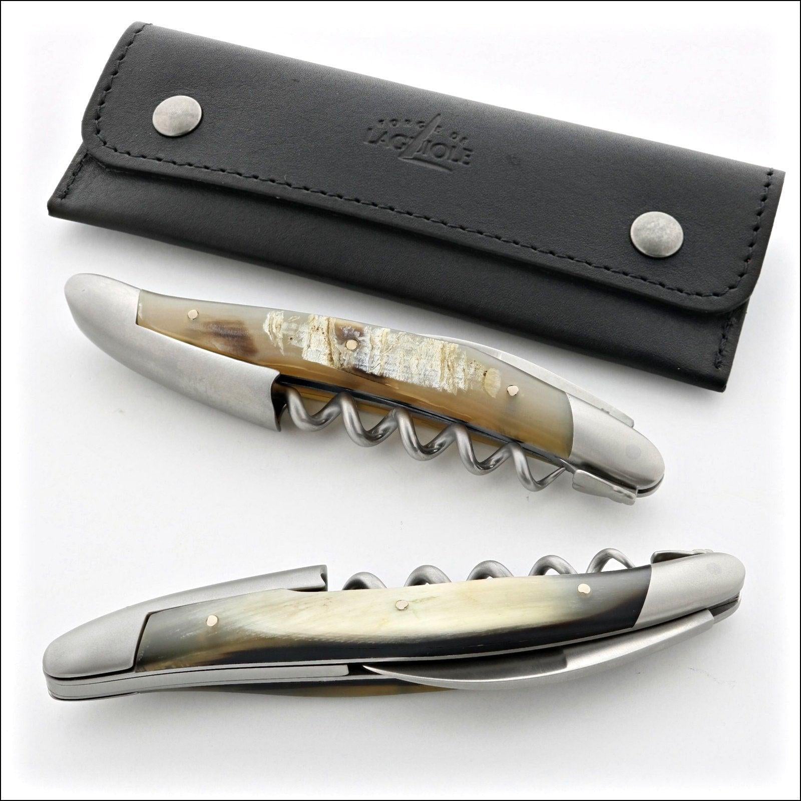 Forge de Laguiole Corkscrew Aubrac Horn Tip Bark-Waiter Corkscrew