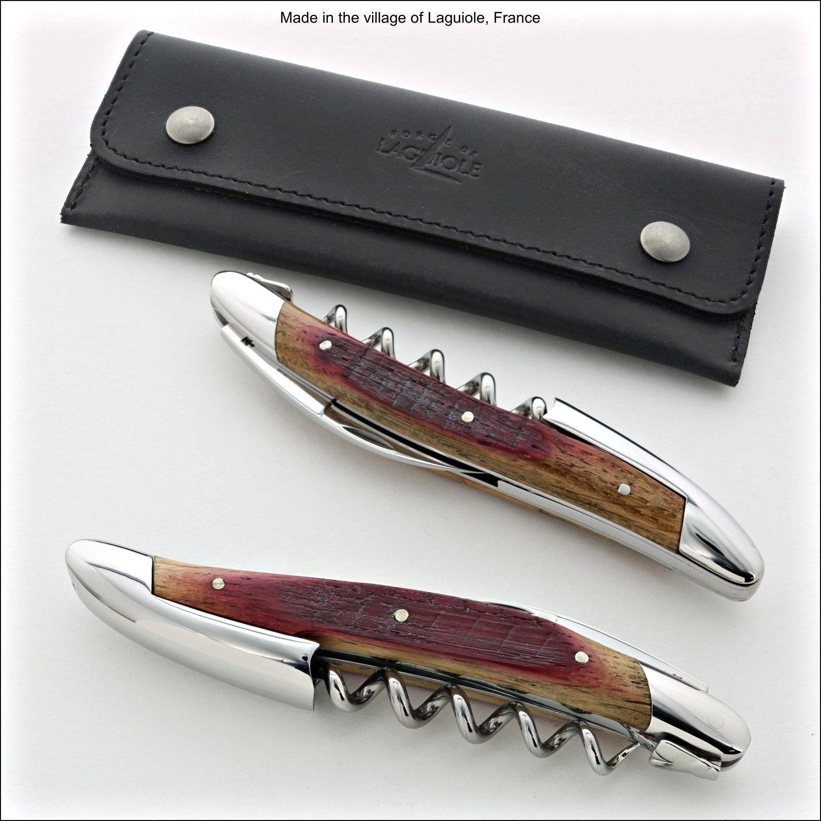 Forge de Laguiole Corkscrew Oak Barrel Wood Handle - Shiny