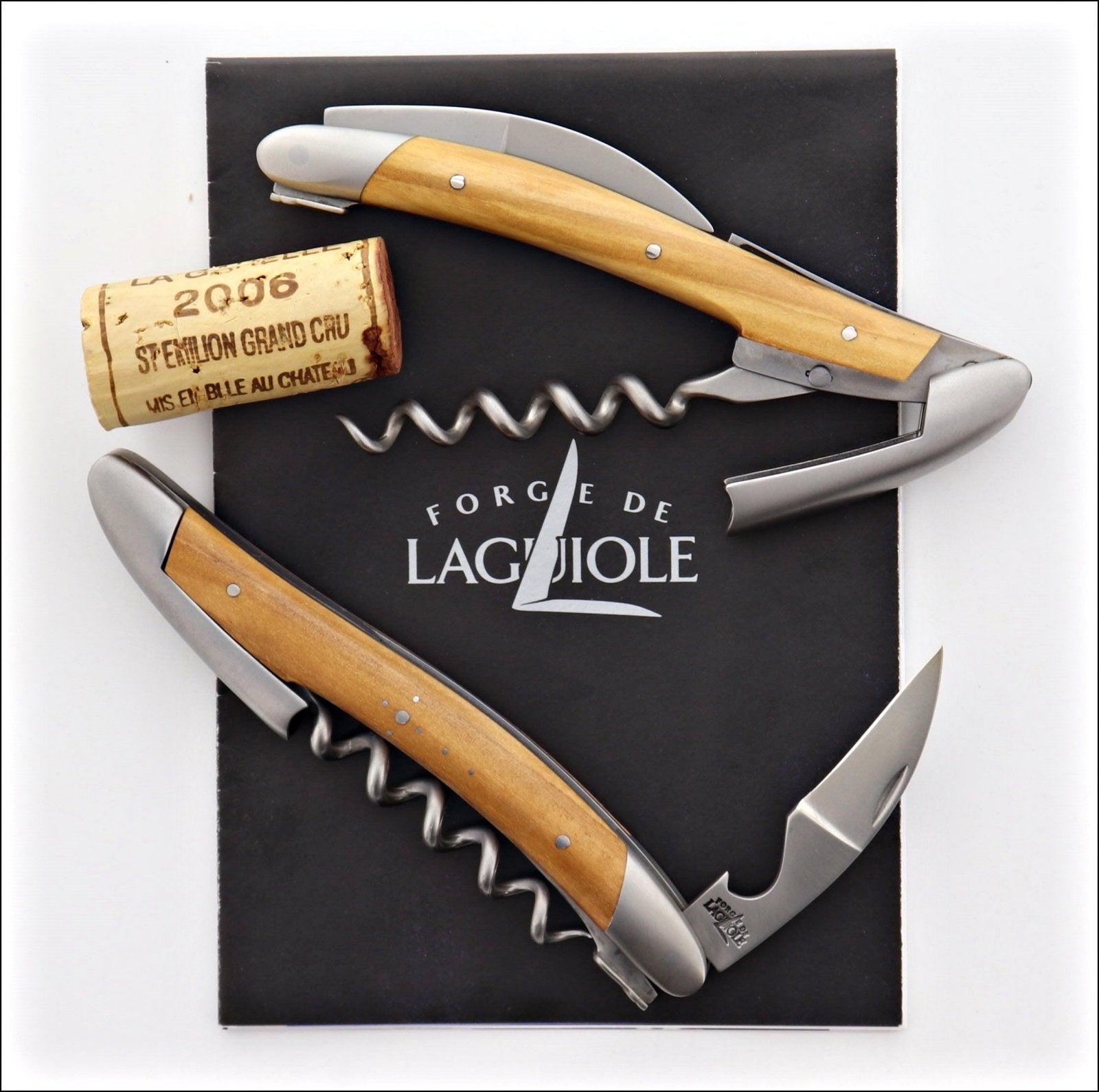 Forge de Laguiole Corkscrew Olive wood - Satin-Waiter Corkscrew