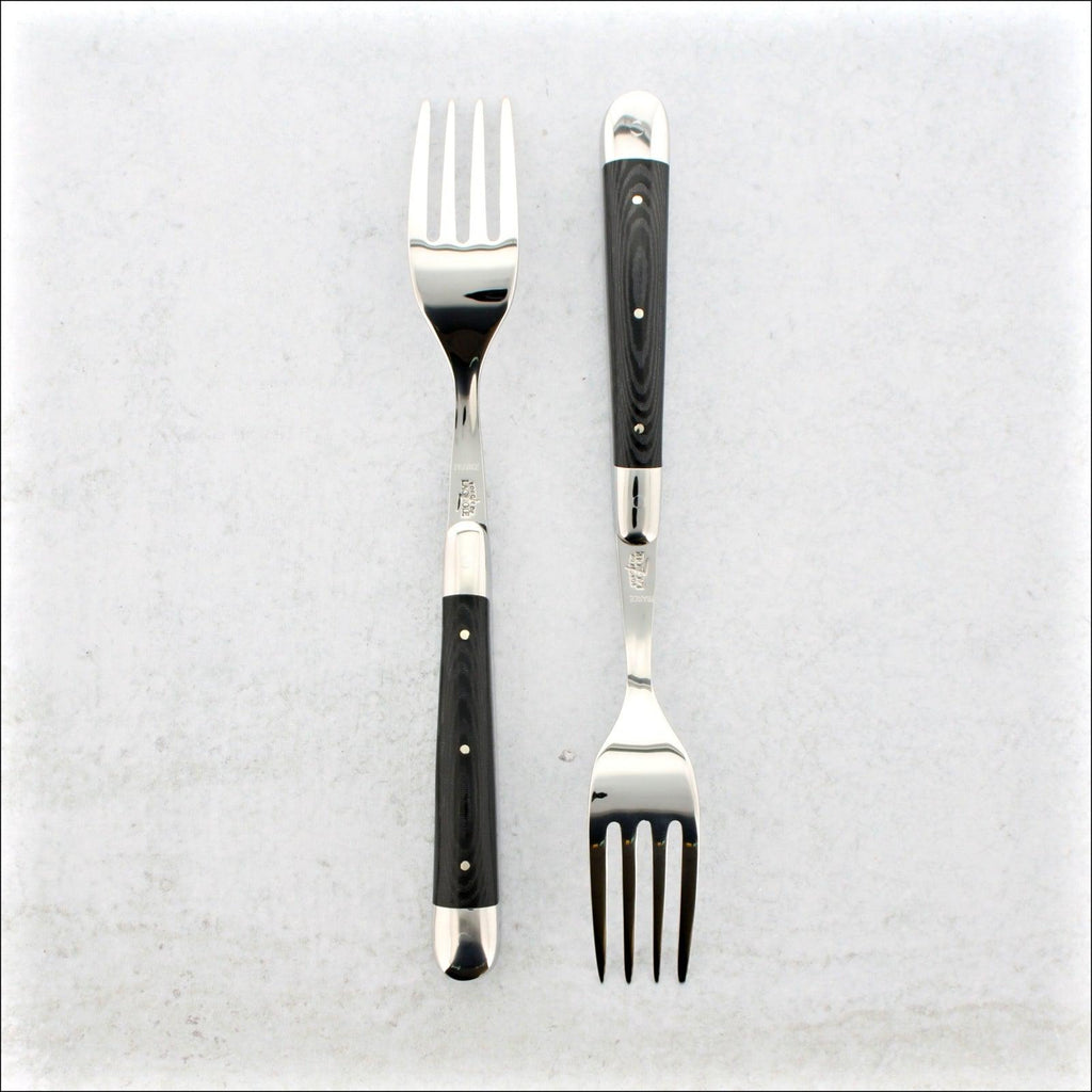 FORGE DE LAGUIOLE カトラリーセット ナイフ・フォーク 2本 Forge-de-Laguiole-Forks-Black-