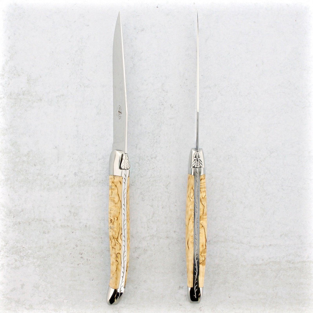 Forge de Laguiole Karelian Birch Steak Knives - Shiny