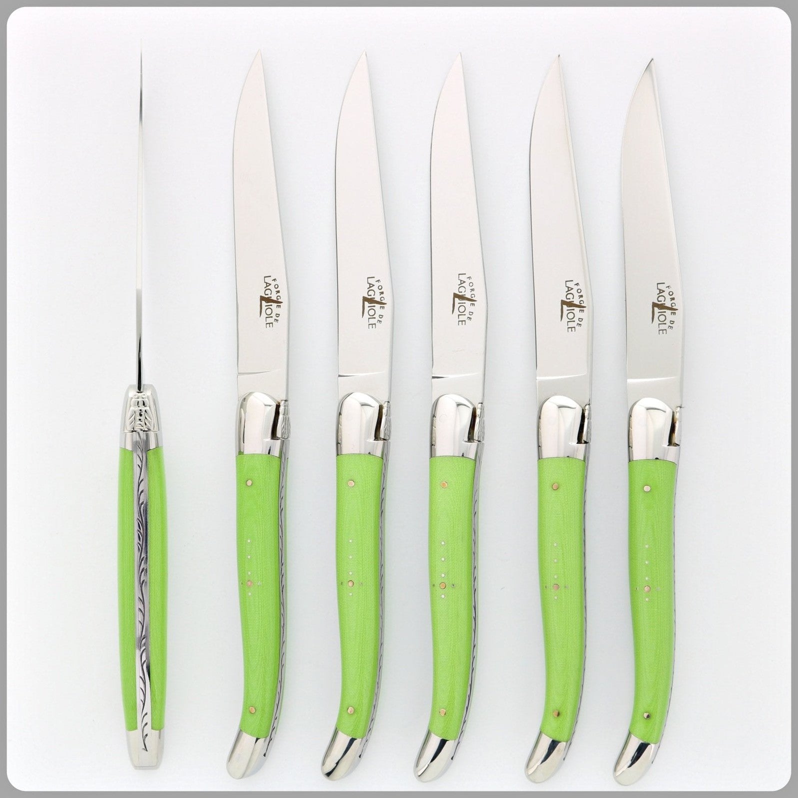 Forge de Laguiole Lime Set Steak Knives-TABLE KNIVES