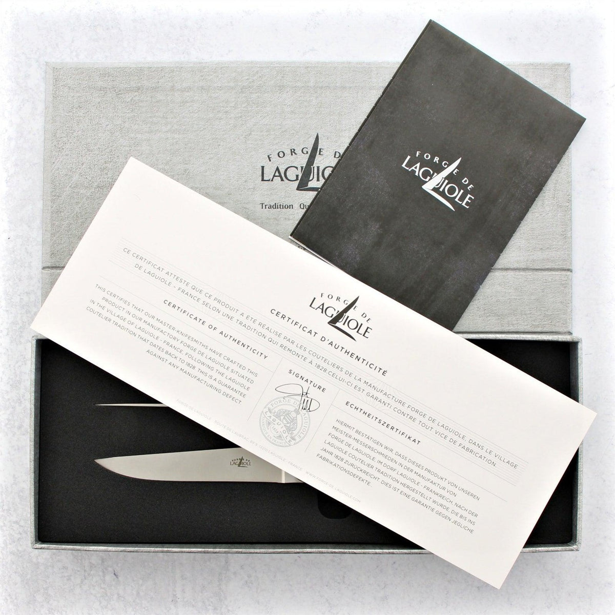 Forge de Laguiole Olive Wood Steak Knives - Shiny