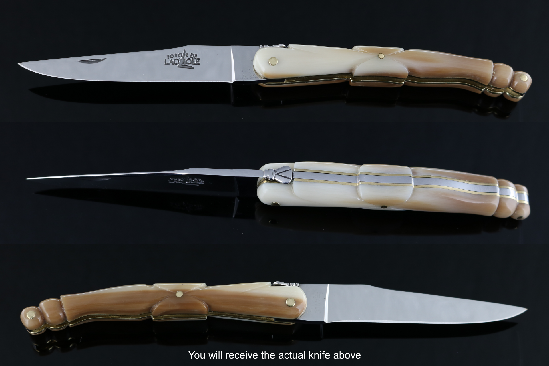 Forge de Laguiole Pocket Knife 9 cm Pigeon's Wing Horn tip-POCKET KNIFE