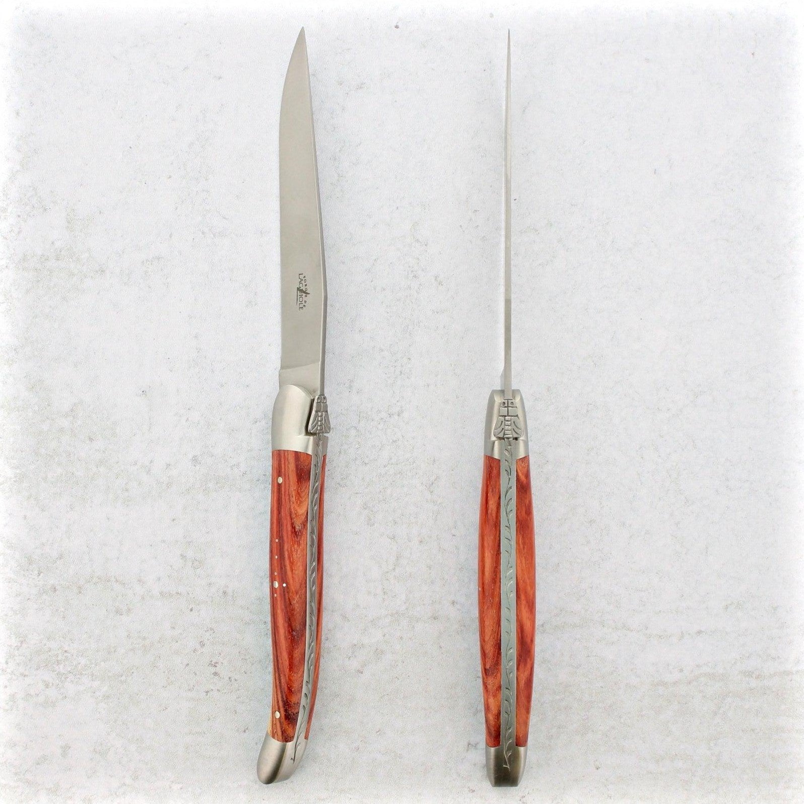 Forge de Laguiole Rosewood Steak Knives - Brushed