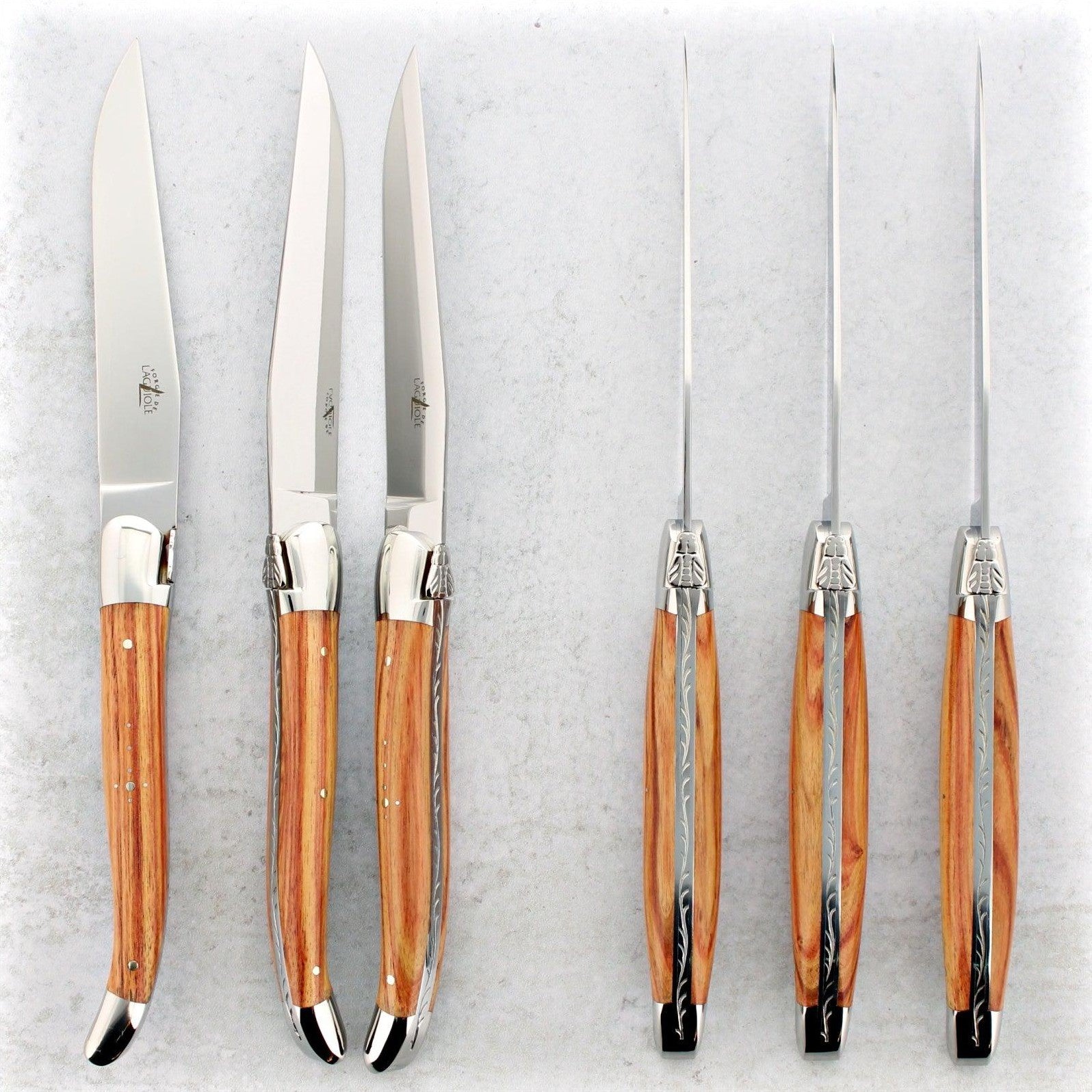 Forge de Laguiole Rosewood Steak Knives - Shiny